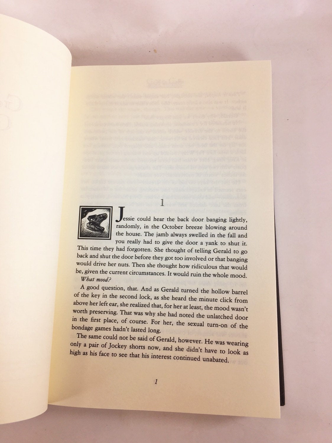 Gerald's Game by Stephen King FIRST EDITION First Printing vintage book circa 1992 with dust jacket. Collector gift decor