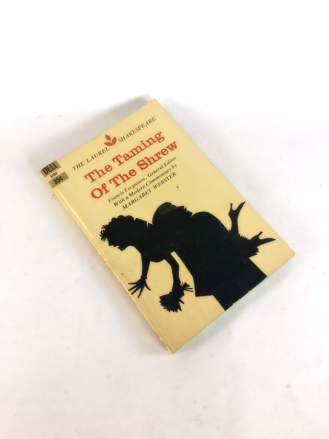 Taming of the Shrew by William Shakespeare. Vintage Dell paperback book circa 1962. Laurel home decor gift. Christmas Chanukah