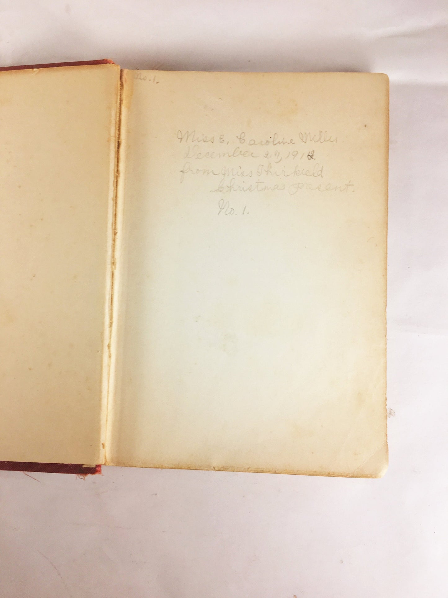 Beasley's Christmas Party First Edition ANTIQUE book Booth Tarkington about a wealthy politician talking to nonexistent figures. Red decor