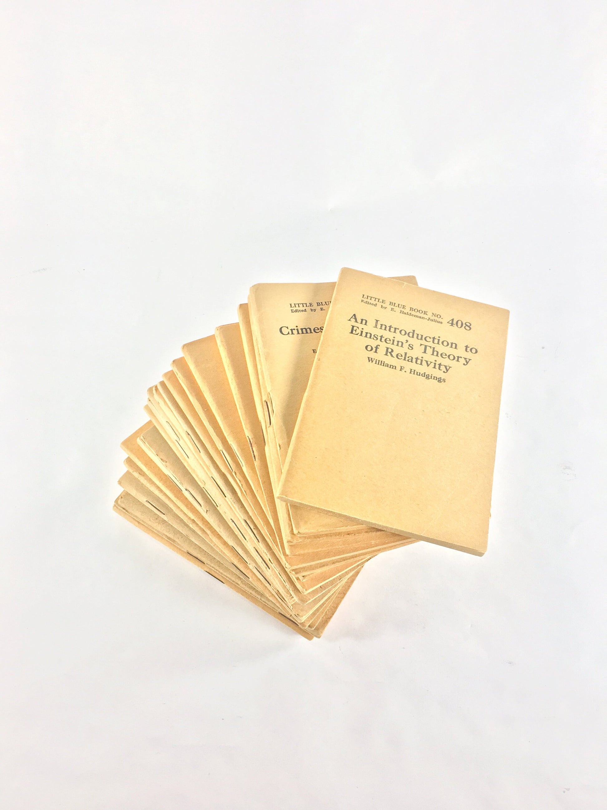 1923 Little Blue Books Select one of 26 booklets Haldeman-Julius Publishing Company. Collectible Nietzche Einstein Crime Pirates Church