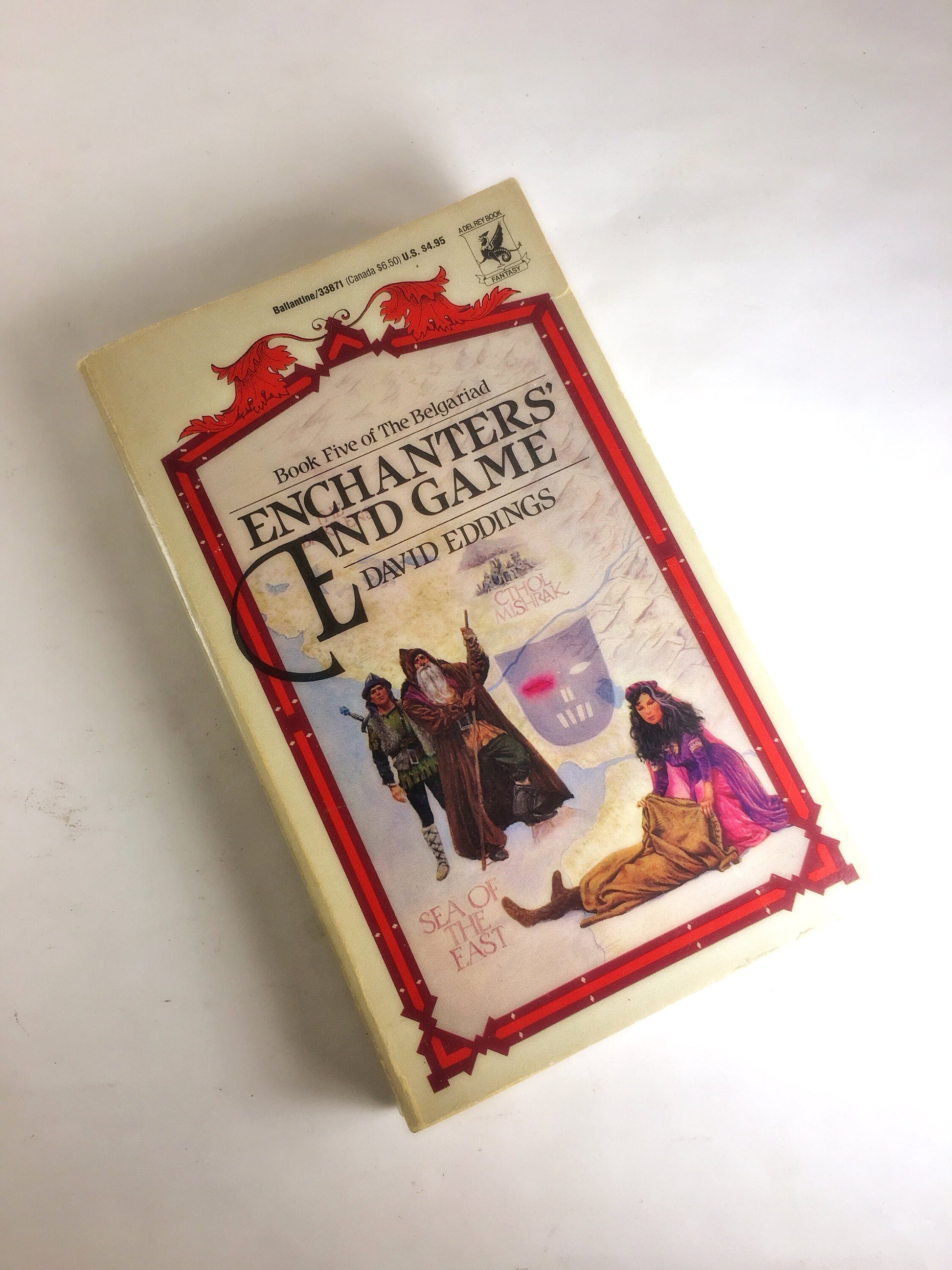David Eddings Enchanters' End Game. Book five of the Belgariad. Vintage paperback book circa 1989. Scifi fantasy gift.