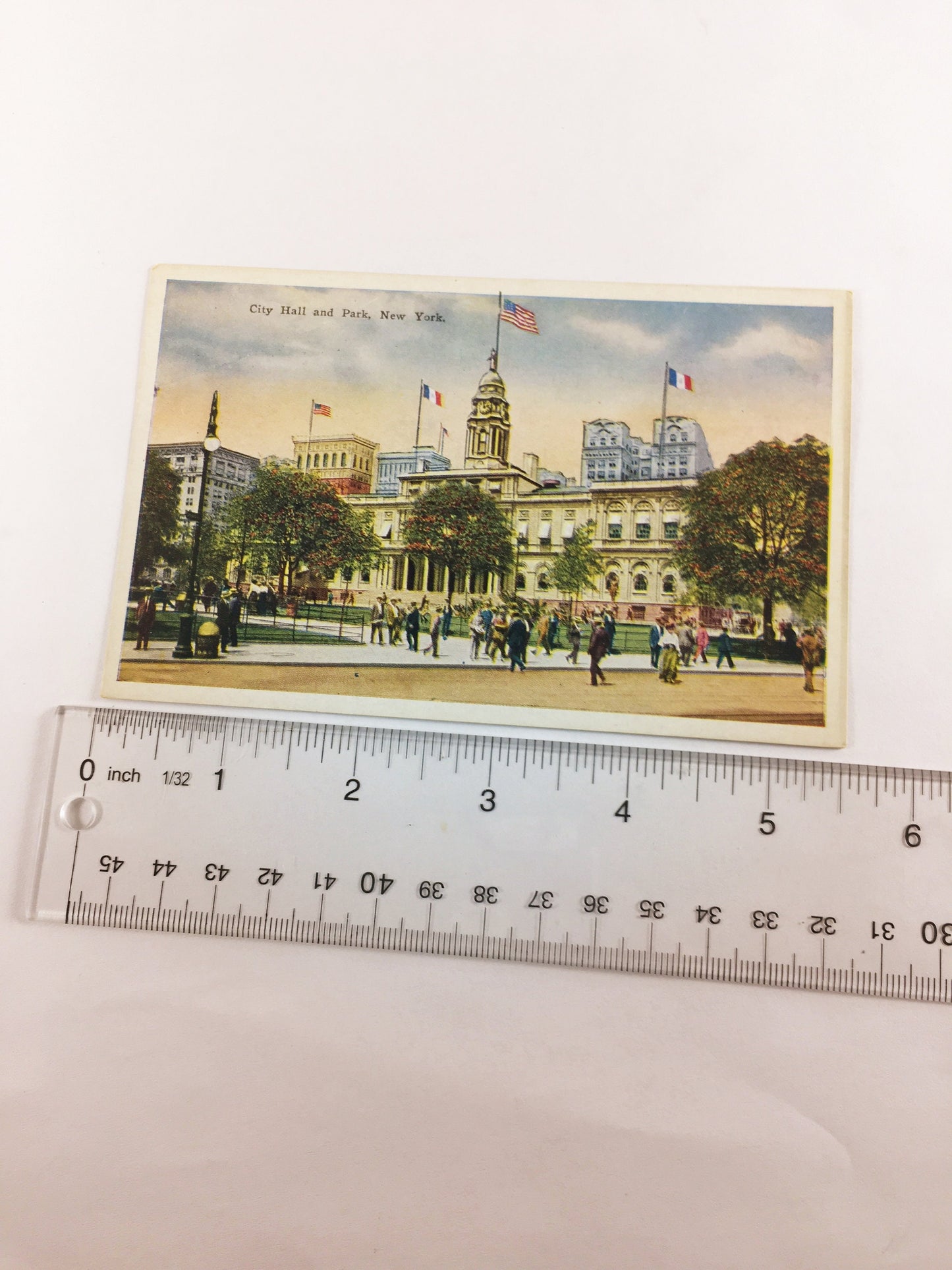 City Hall & Park New York City vintage postcard circa 1907. BEAUTIFUL unused collectible art perfect for framing!