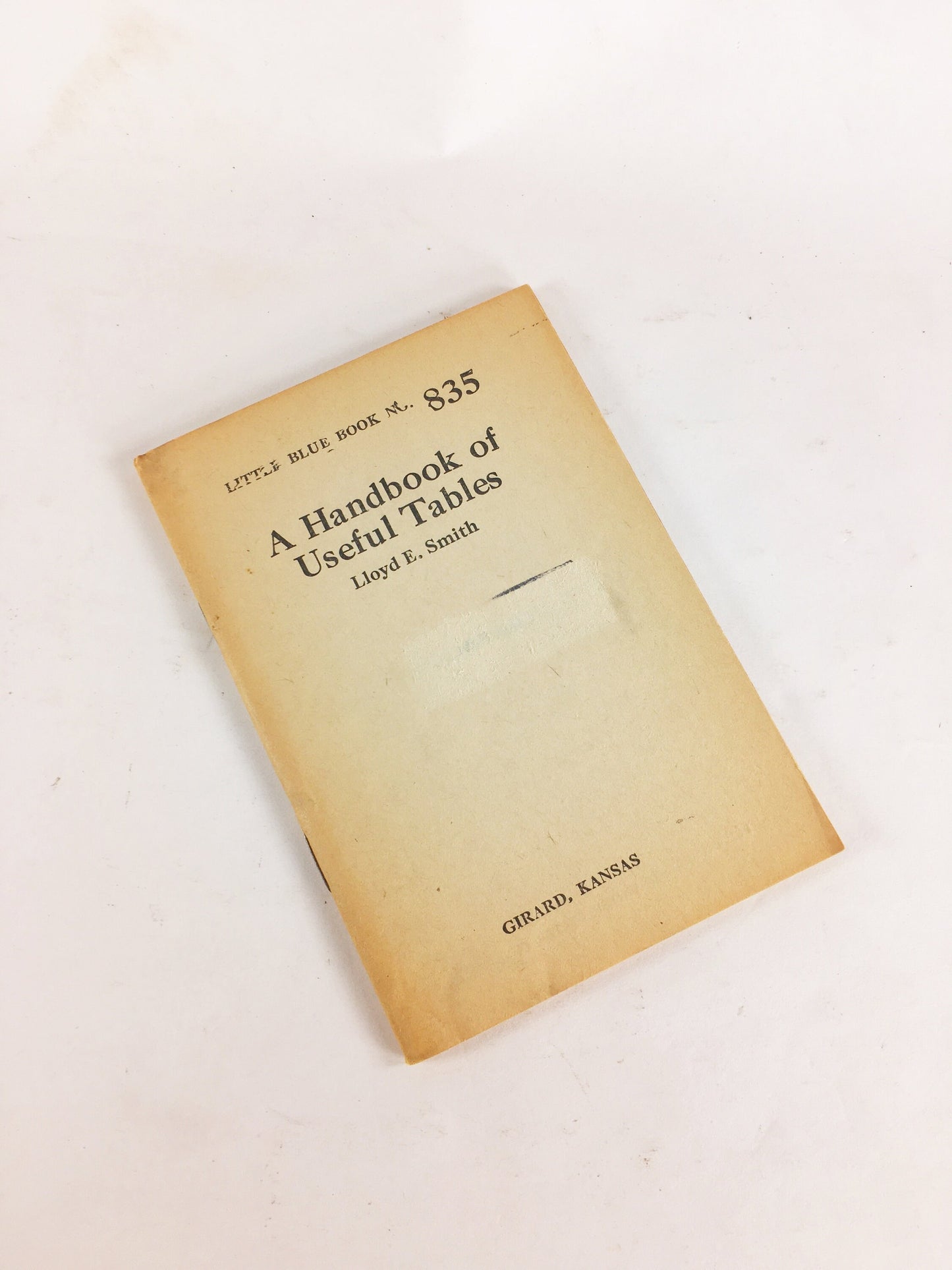 1923 Little Blue Books Haldeman-Julius Publishing Company booklets Mathematics Curiosities Greek Physics Useful Tables Calculator Chemistry