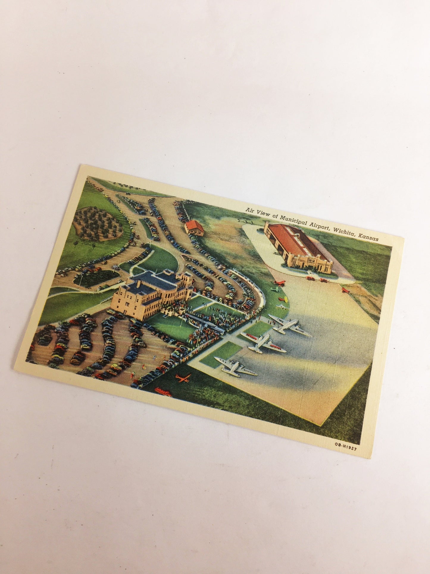 1950s Vintage linen postcards Coral Gables Florda, Canton Ohio, Wichita Kansas Airport, Tulsa Oklahoma churches, Atlantic City New Jersey