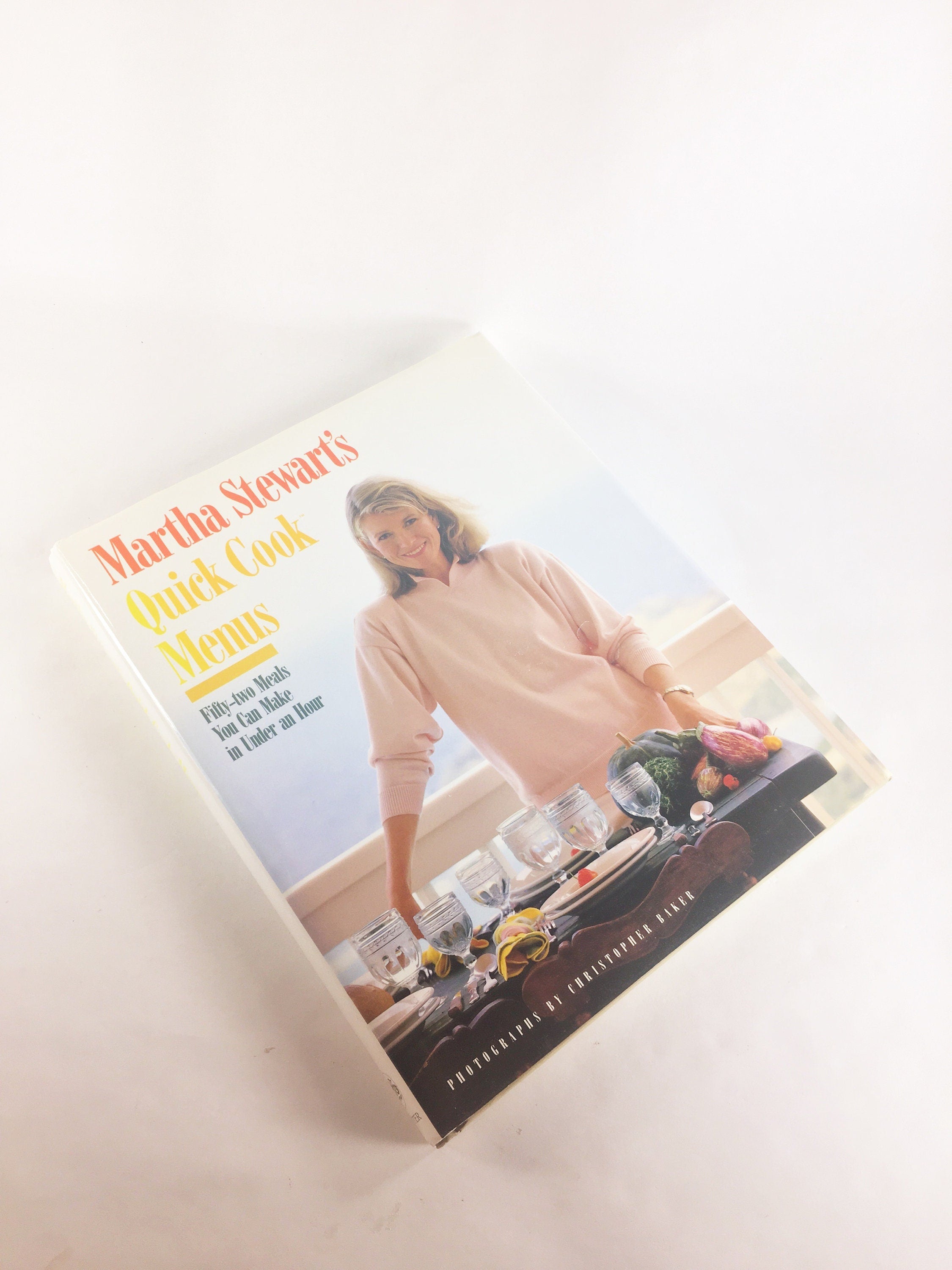 SIGNED Martha Stewart vintage cookbook Quick Cook Menus circa 1988  autographed Unique and collectible kitchen gift! Recipes cooking