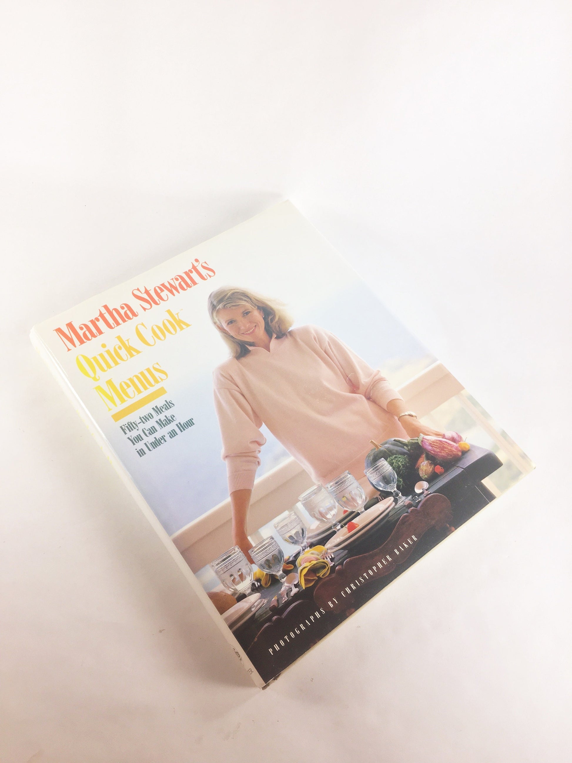 SIGNED Martha Stewart vintage cookbook Quick Cook Menus circa 1988 autographed Unique and collectible kitchen gift! Recipes cooking