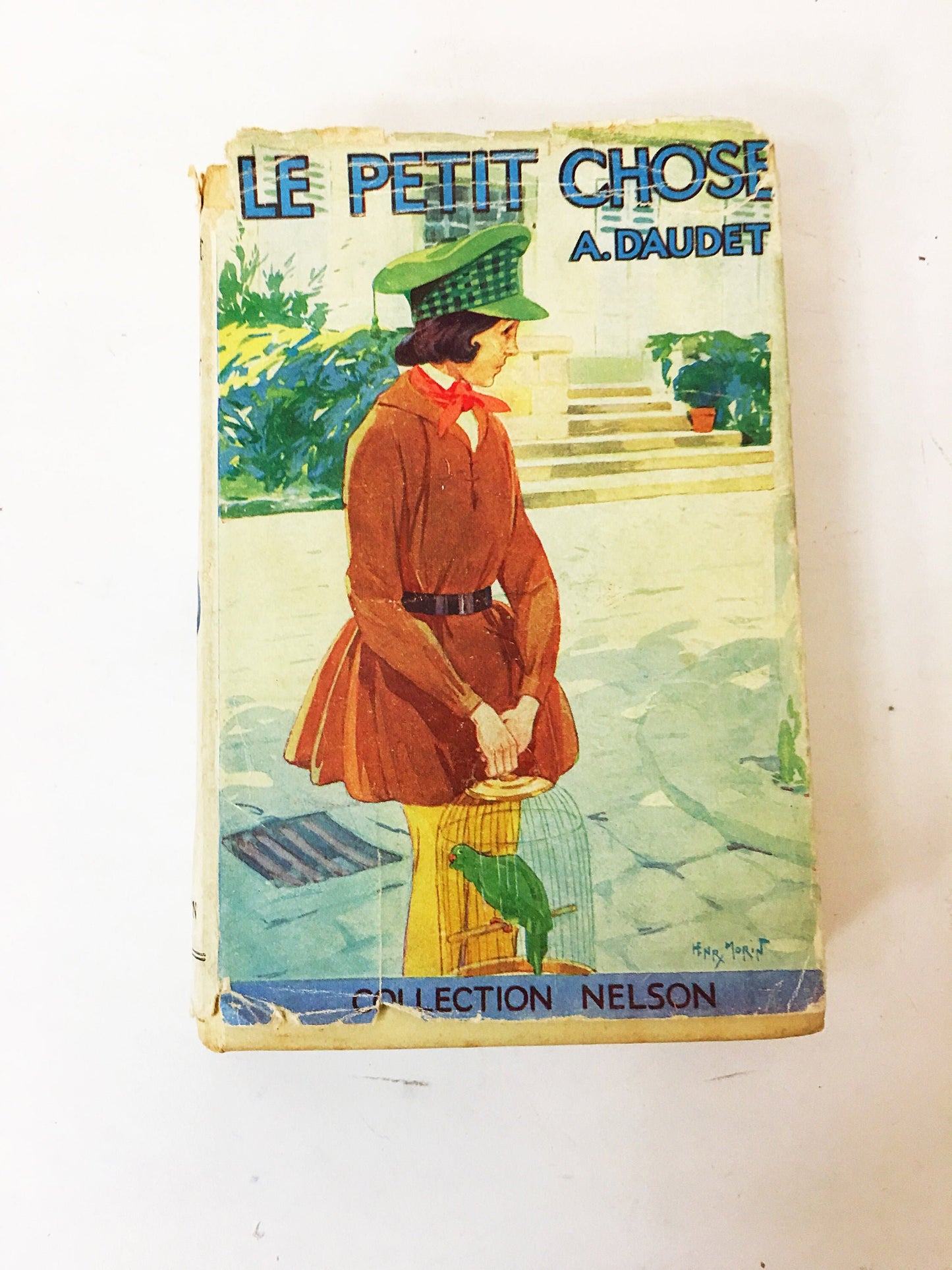 Le Petit Chose Vintage French book by Daudet Alphonse circa 1958. Autobiographical memoir Little Good-For-Nothing. White book decor. Gift