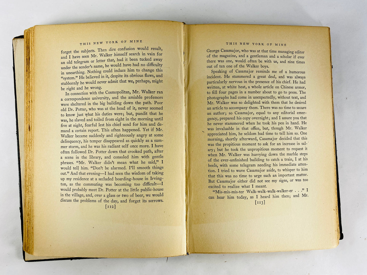 This New York of Mine FIRST EDITION 1931 antique book by Charles Hanson Towne about the adventures of living in the City. NYC Vintage