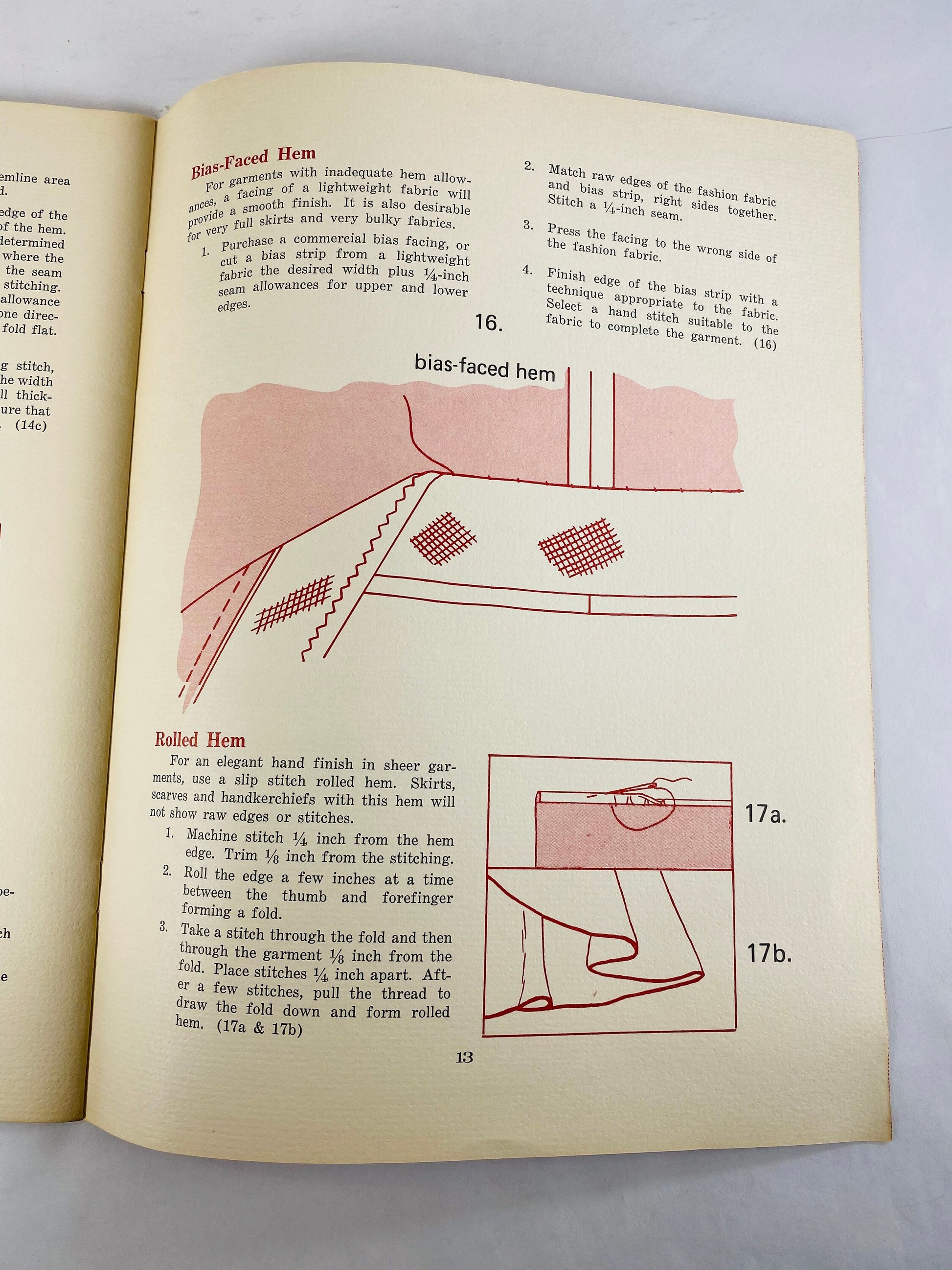 Hems by Roxanne Schnorr Texas A&M University Vintage booklet circa 1972. Collectible sewing book with techniques