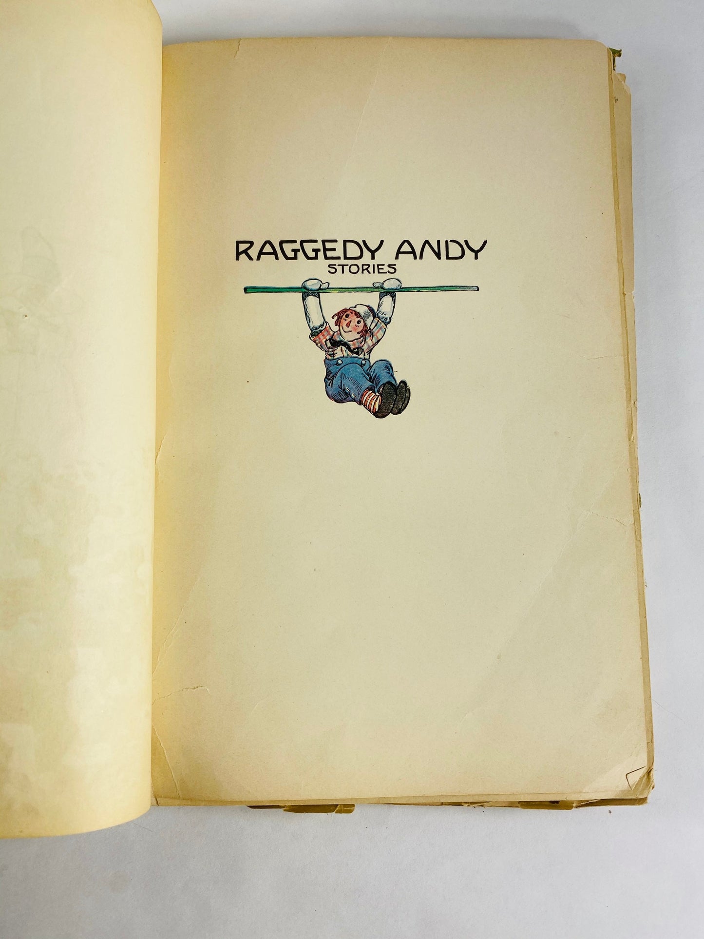 1920 vintage Raggedy Andy Stories book Introducing the Little Rag Brother of Raggedy Ann Volland "Happy Children Books"