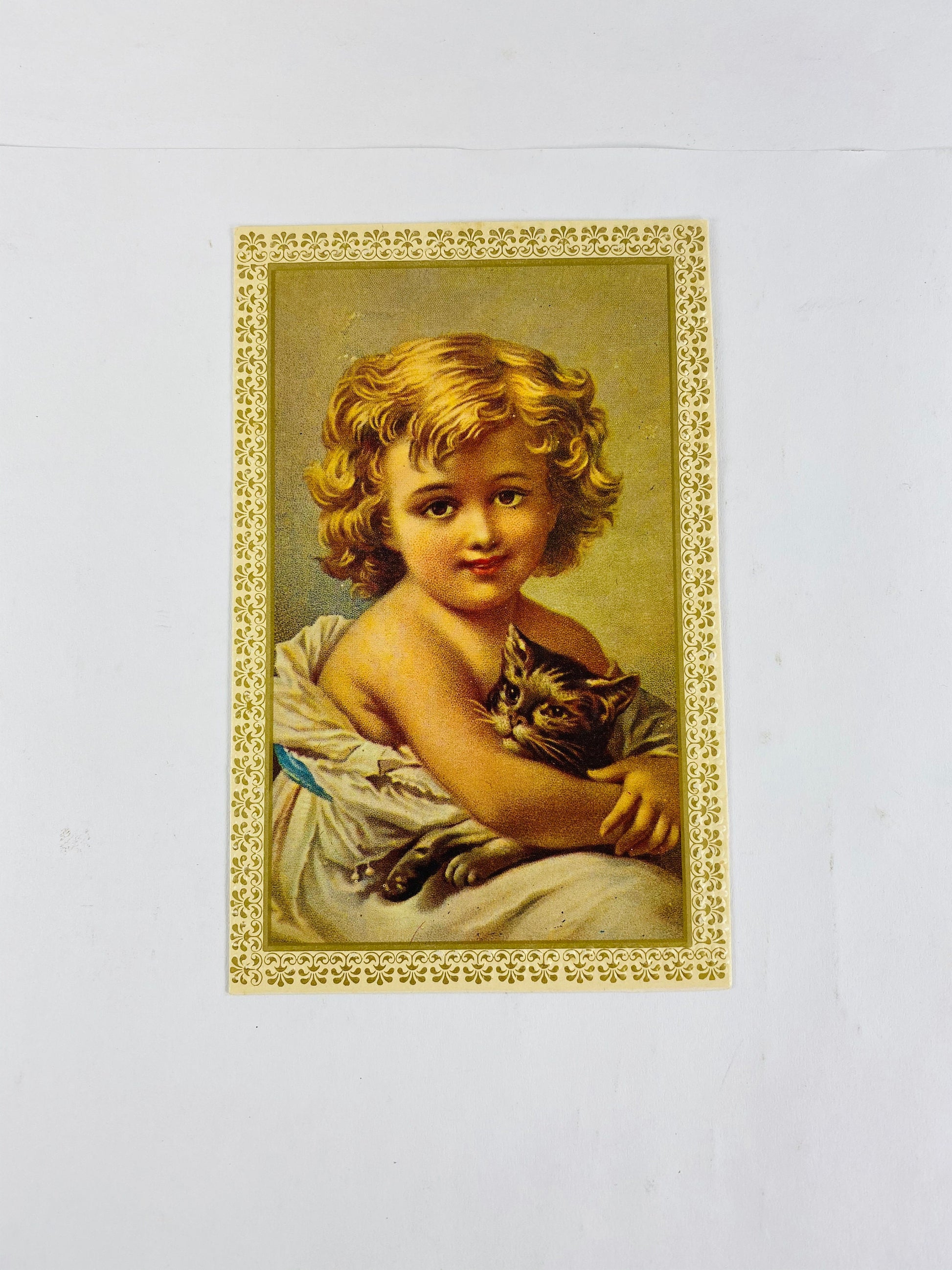 Vintage postcard lot tinted women set Home office decor suitable for framing. Cherub baby, women with hats