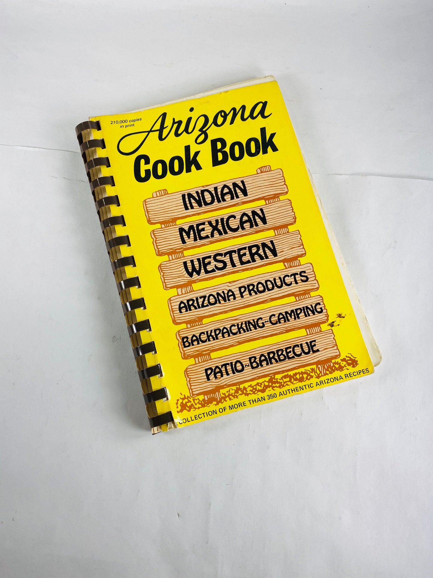 Arizona Cook Book Backpacking Camping Patio Barbecue vintage cookbook circa 1983 by Al Fischer. Indian Mexican Western