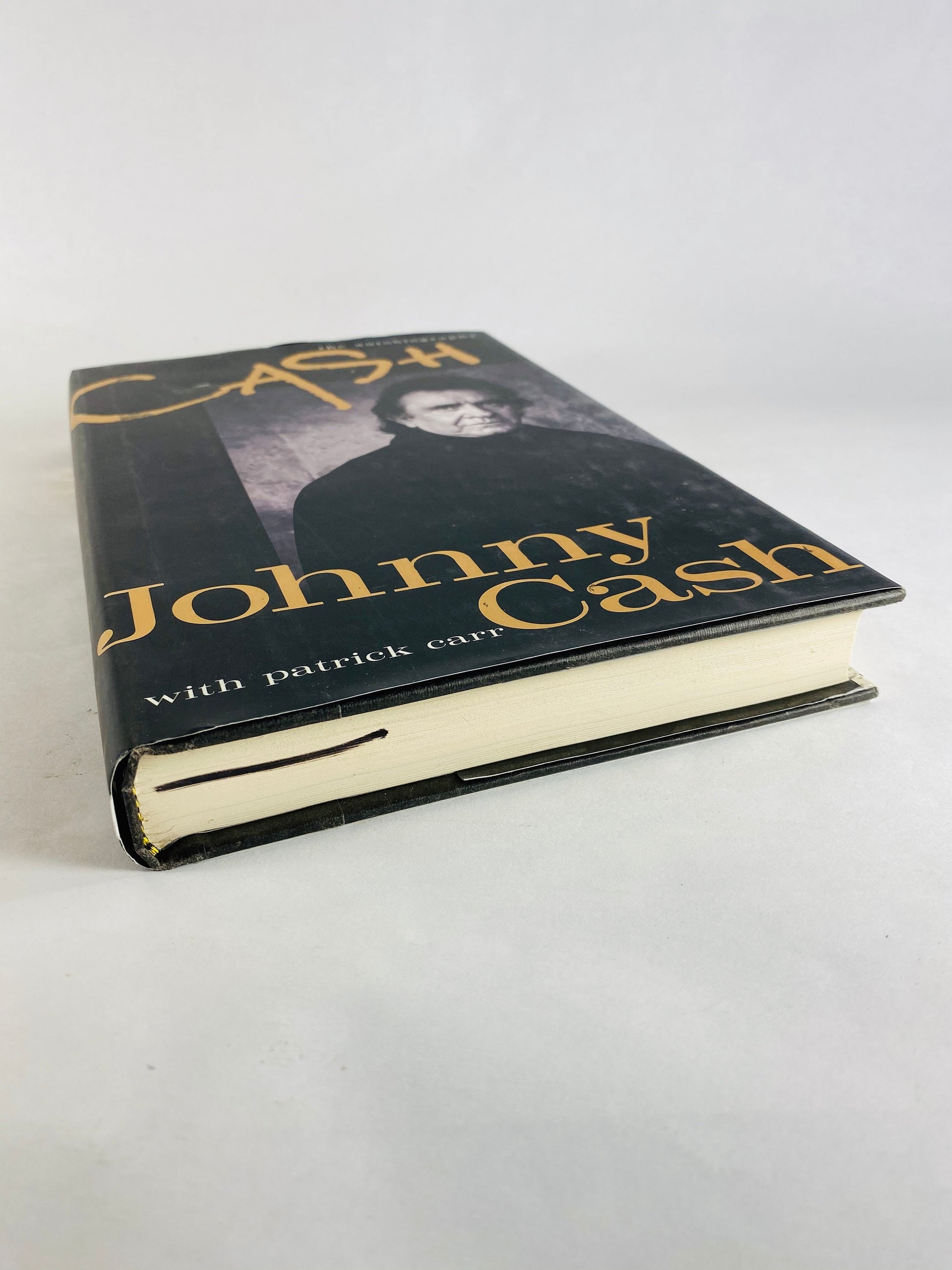 Johnny Cash FIRST EDITION vintage autobiography book with Patrick Carr circa 1997. Fantastic music gift Outlaw Country