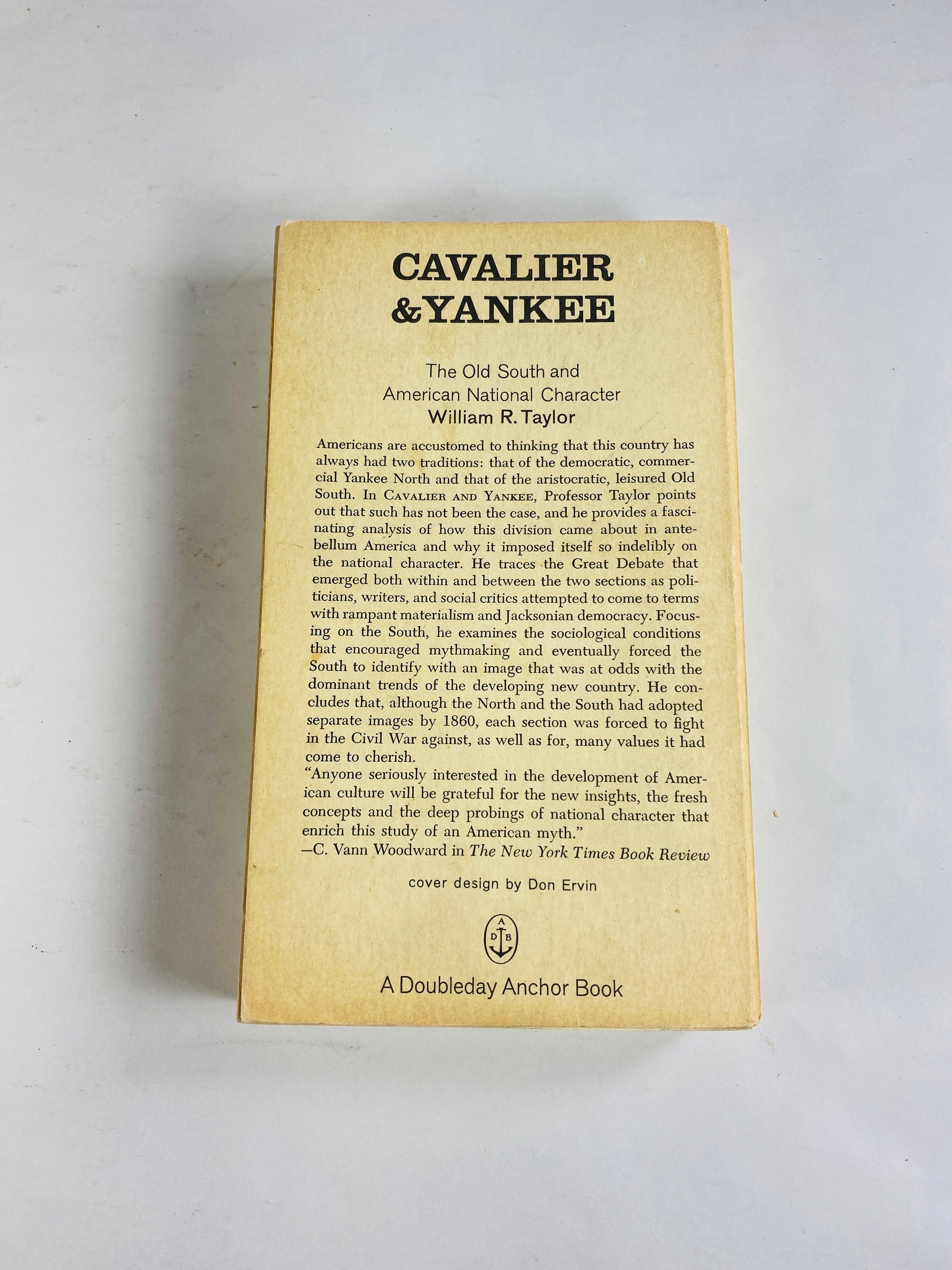 William Taylor's Cavalier and Yankee vintage paperback book about the history and perception of the South before the Civil War.