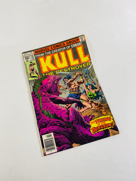 Kull the Destroyer Marvel Comics #25 1977 vintage comic book by Stan Lee. The Thing in the Dungeon from the creator of Conan