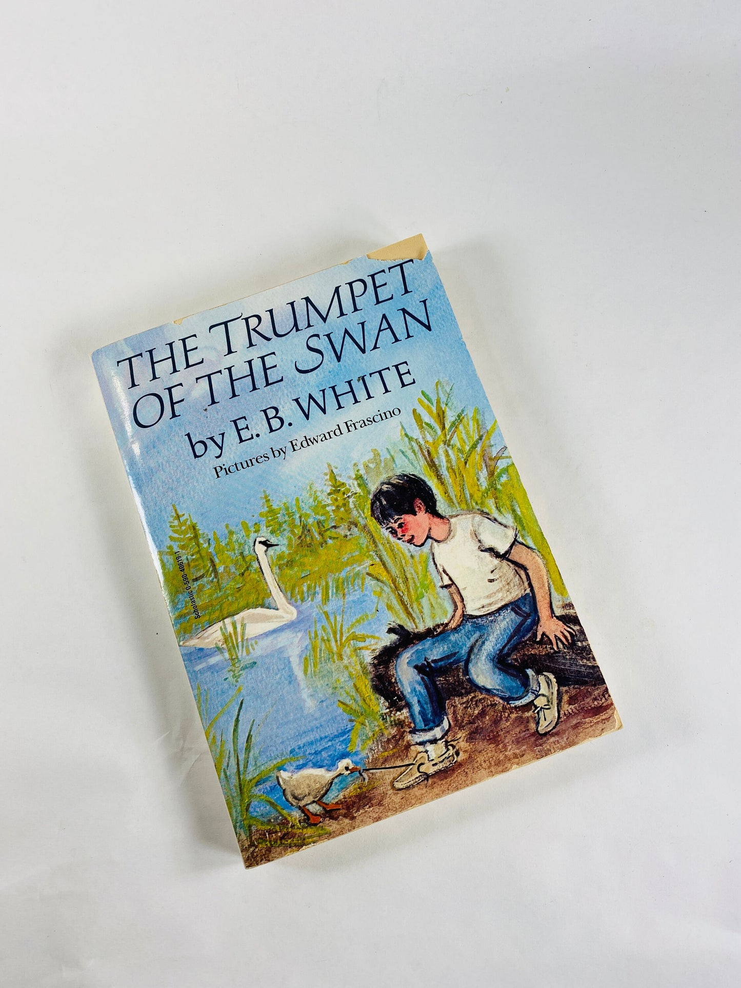 Trumpet of the Swan by EB White vintage paperback book illustrated by Edward Frascino Collector gift by author of Charlotte's Web circa 1987