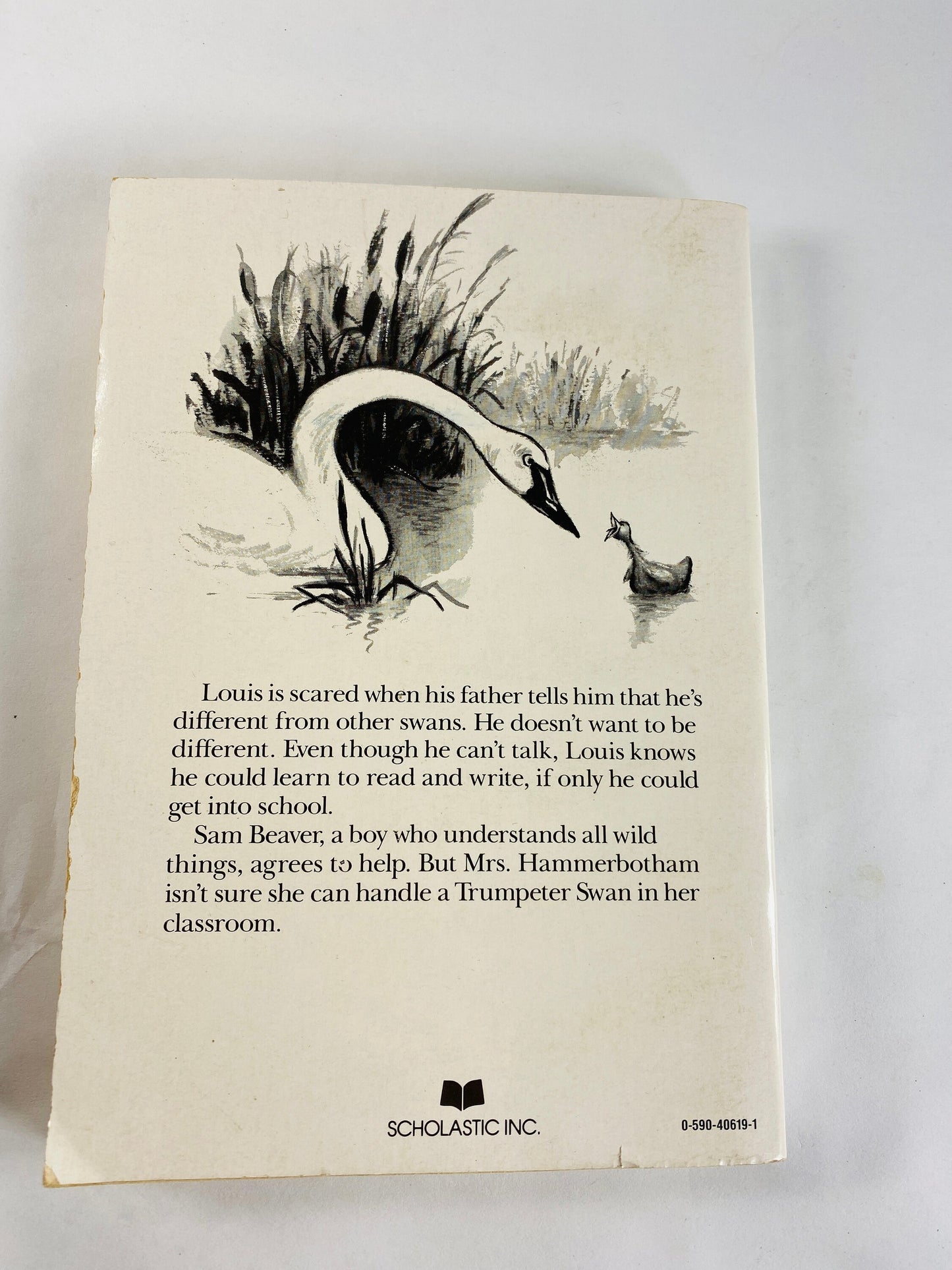 Trumpet of the Swan by EB White vintage paperback book illustrated by Edward Frascino Collector gift by author of Charlotte's Web circa 1987