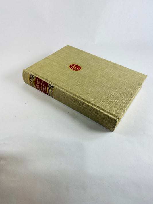 Utopian novel New Atlantis by Sir Francis Bacon, founder of the modern scientific method circa 1942. BEAUTIFUL beige vintage book decor
