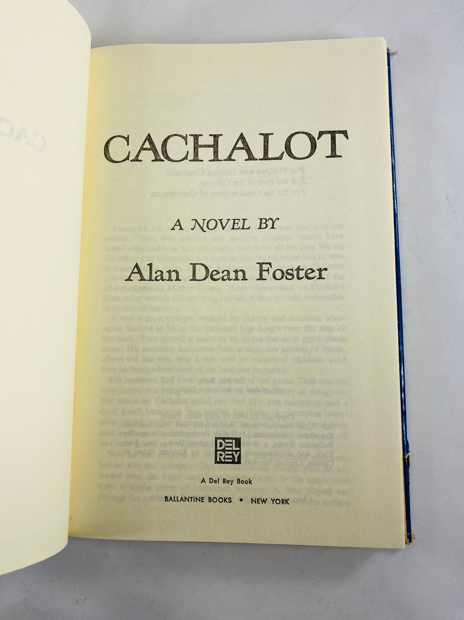 Cachalot vintage book by Alan Dean Foster about an ocean planet for the great sea-creatures hunted near to extinction. 1980 science fiction