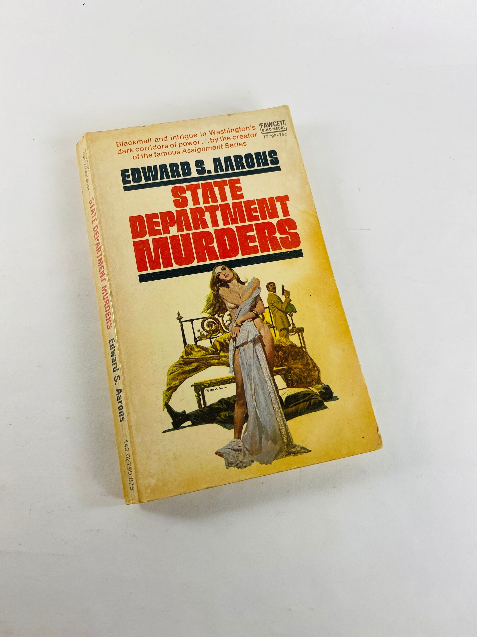 Vintage Edward S Aarons paperback book 1950s xxx erotica smut murder mystery crime fiction pulp State Department Treason Assignment Murders