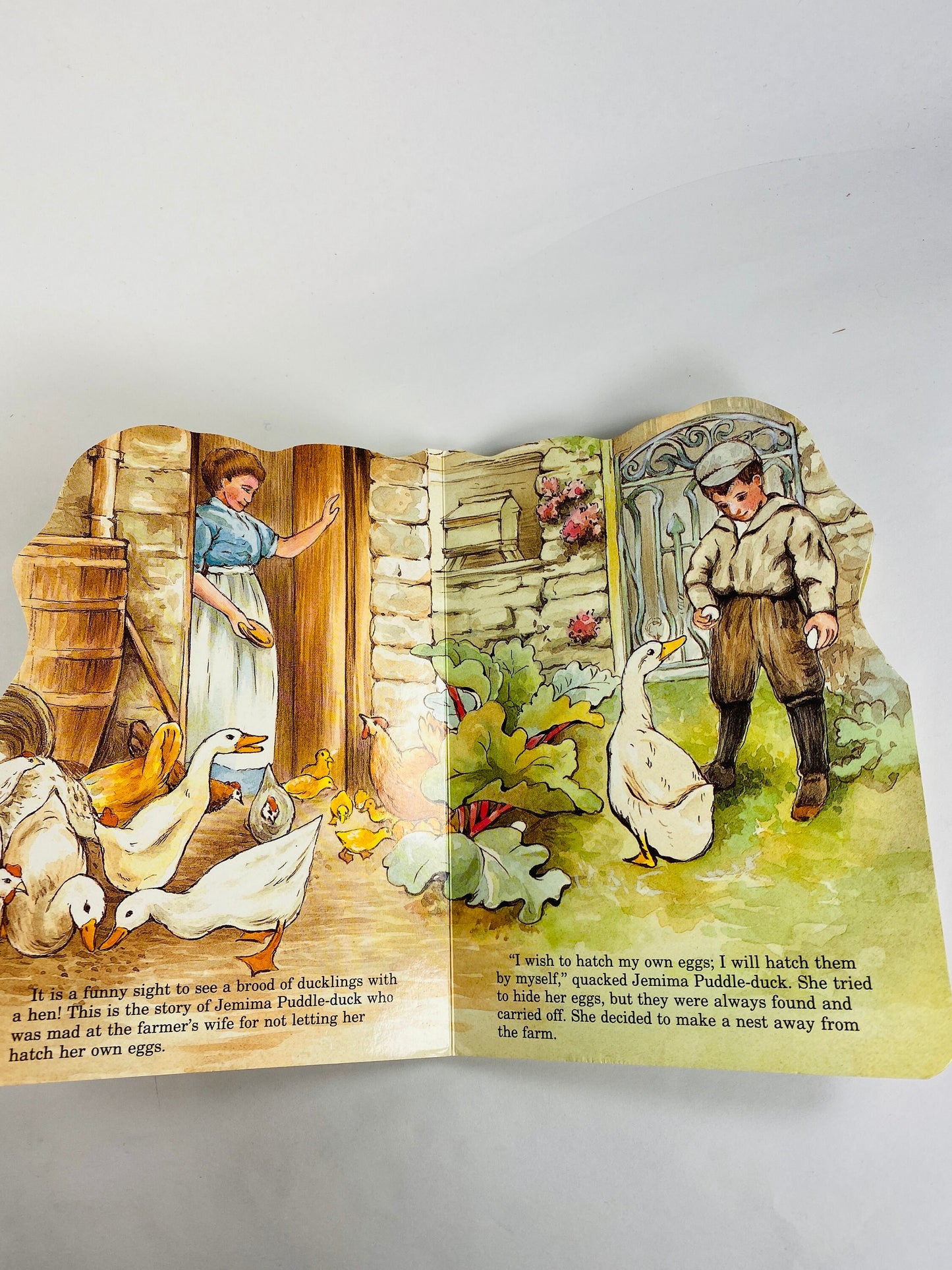 Tale of Jemima Puddle-Duck by Beatrix Potter book circa 1988 Tale of Peter Rabbit. Vintage Children's Book.