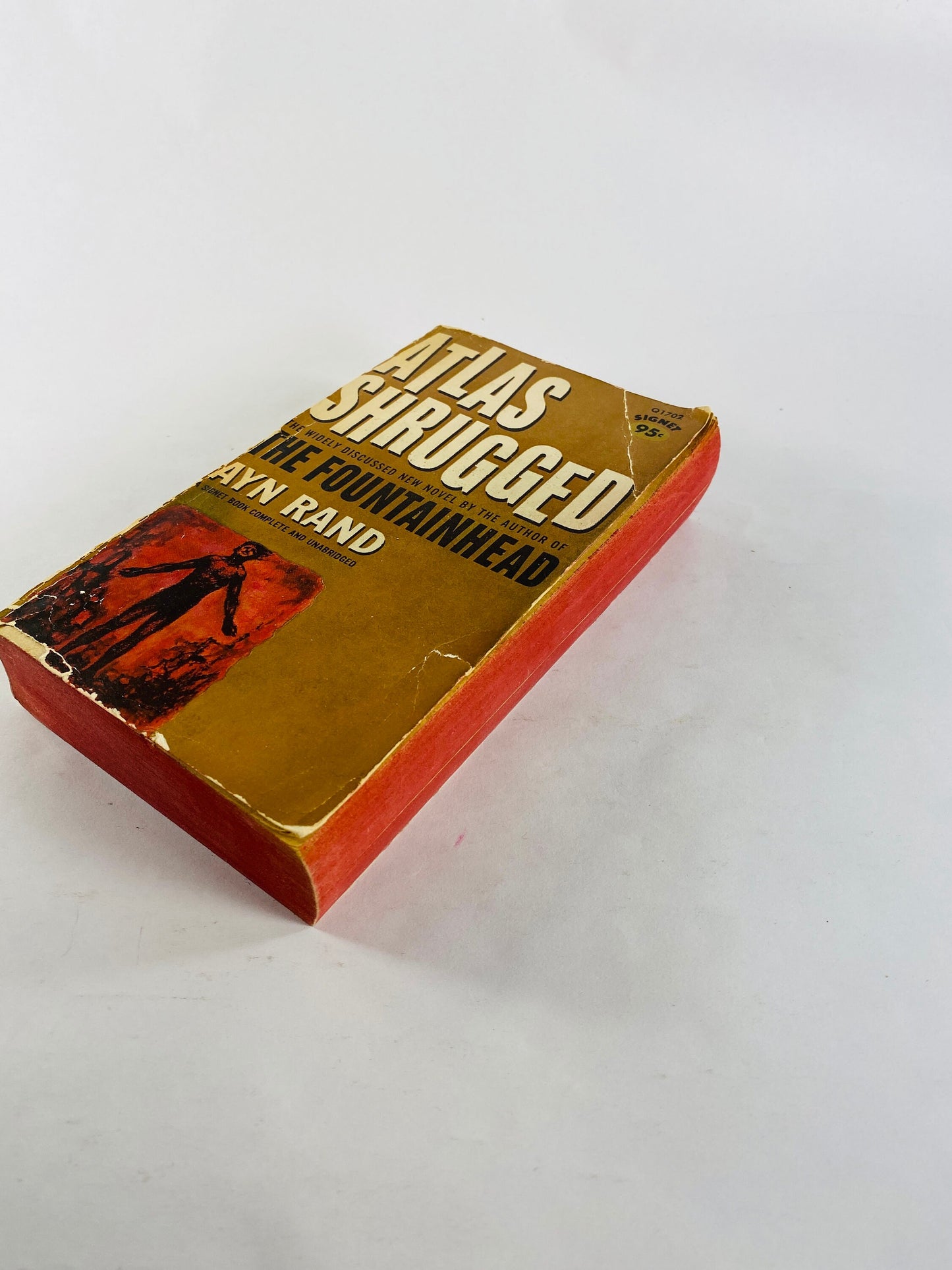 1964 Atlas Shrugged vintage Signet paperback book by Ayn Rand philosophy Objectivism capitalism