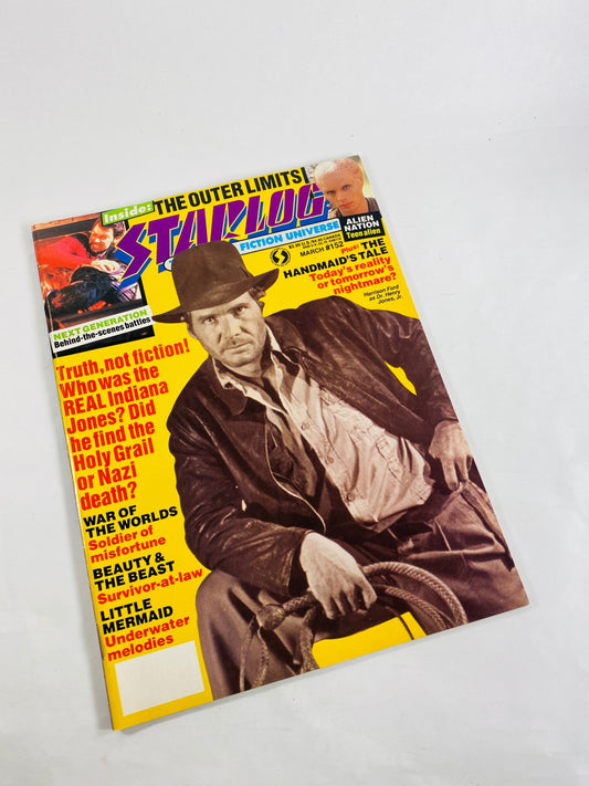 vintage 1980s magazine with Indiana Jones on the cover