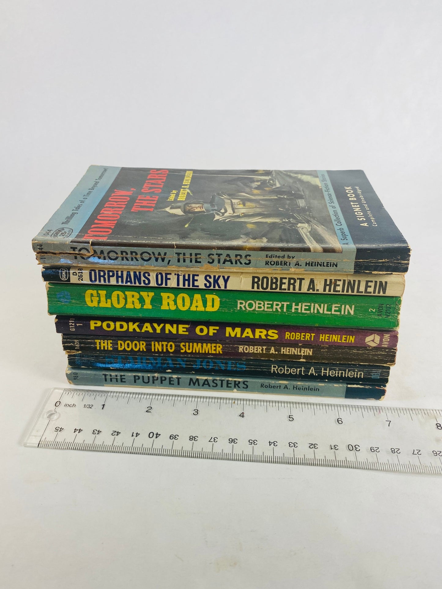 1952 Robert Heinlein author of Starship Troopers Vintage paperback book Starman Jones Door into Summer Podkayne of Mars Puppet Masters