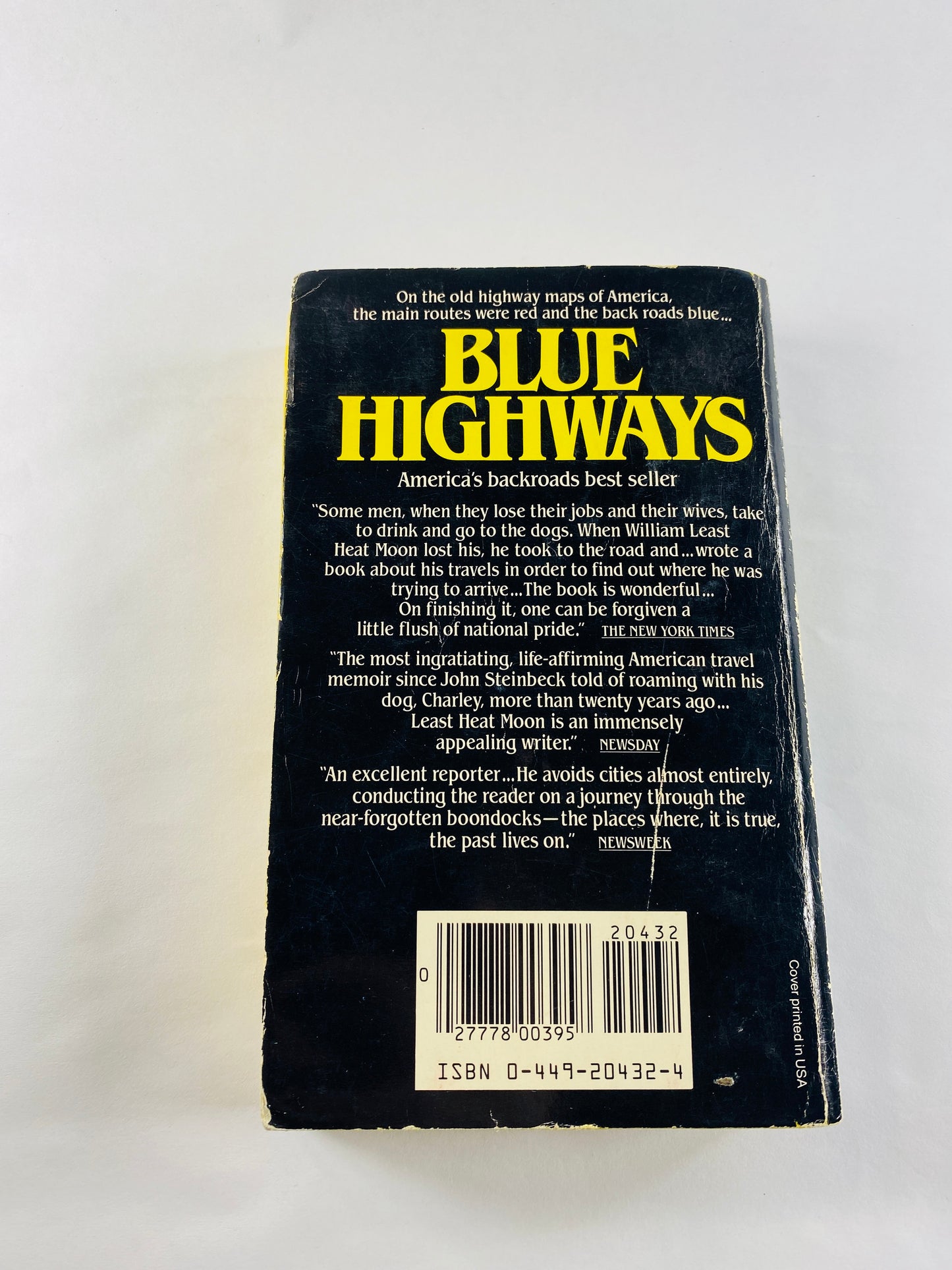 Blue Highways vintage paperback book by William Trogdon vintage American travel memoir paperback book circa 1984