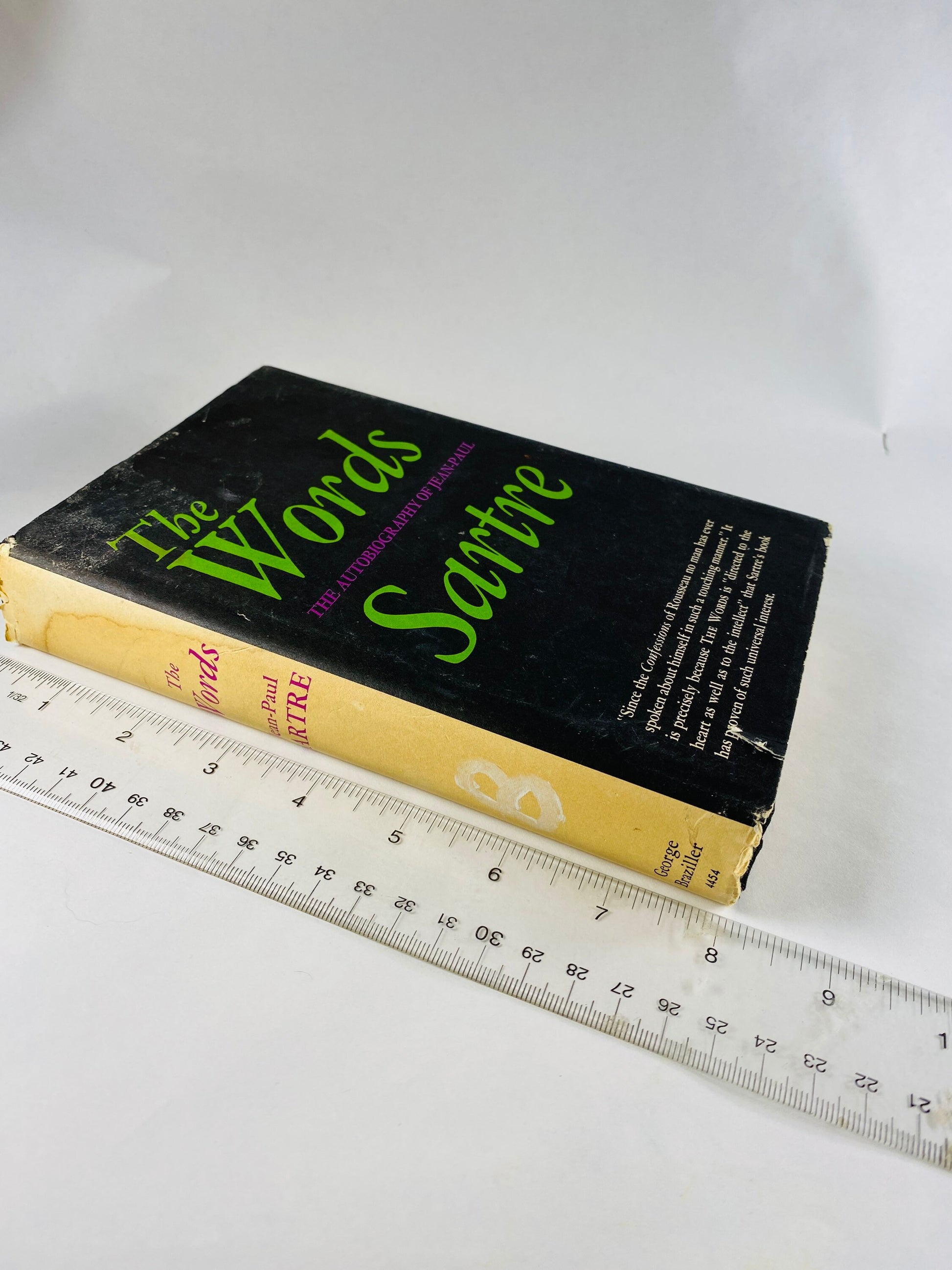 1964 The Words book by Jean-Paul Sartre Vintage Autobiography EARLY PRINTING philosophy novelist playwright. Self analysis