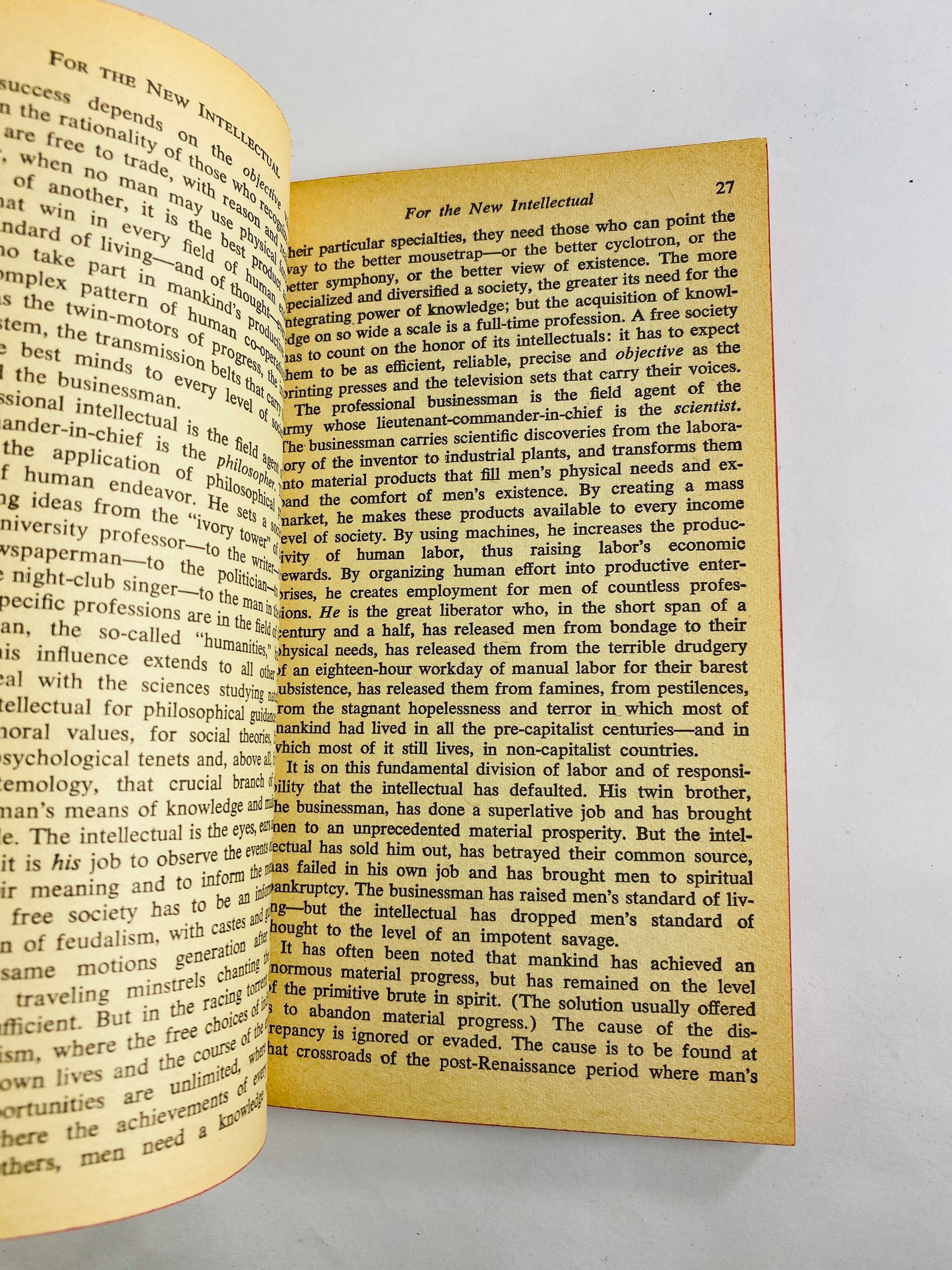 Ayn Rand For the New Intellectual vintage Signet paperback book circa 1964 Objectivism novel by the author of Atlas Shrugged