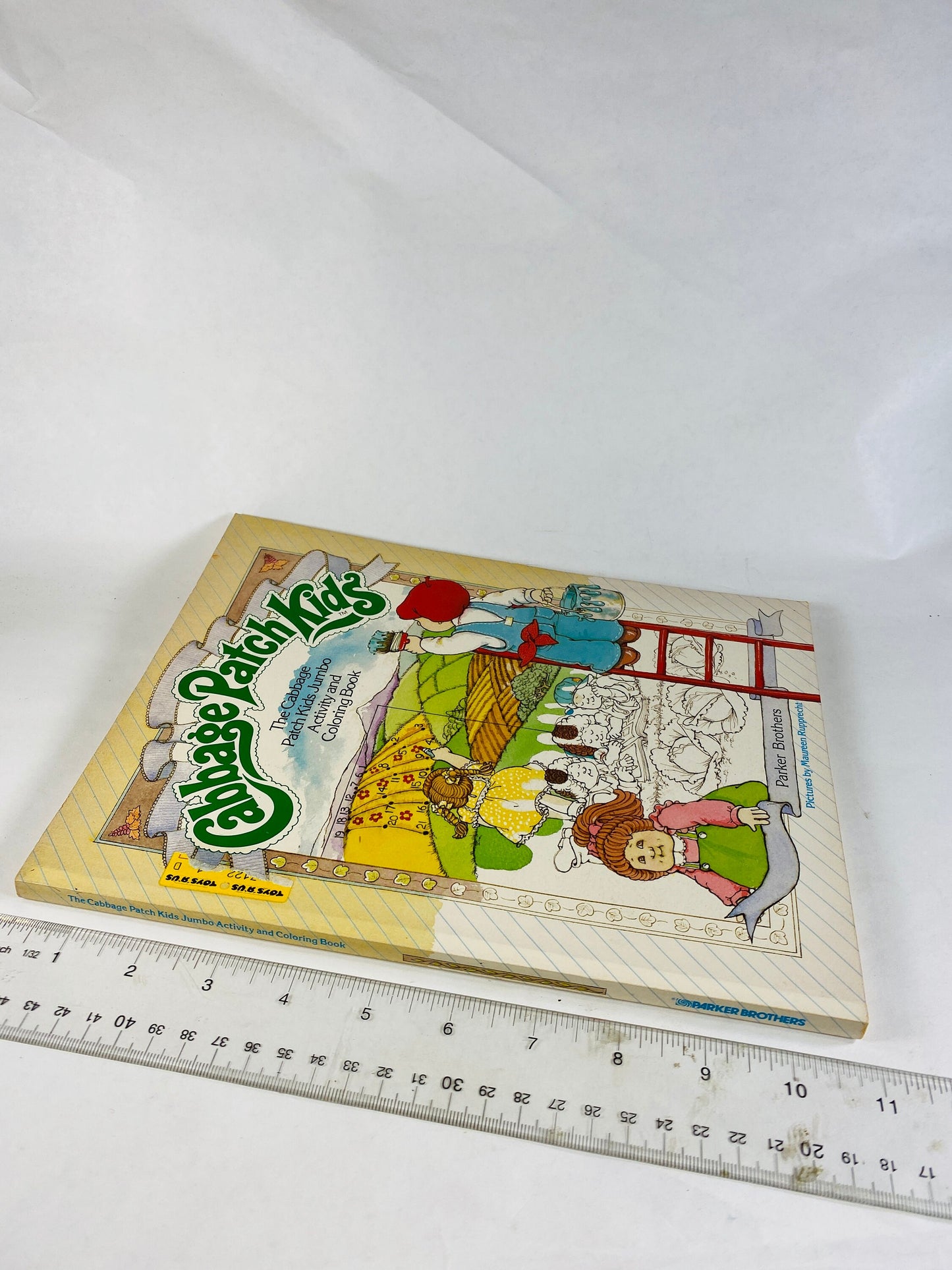 1983 Cabbage Patch Kids Coloring Book Vintage activity book for children from the 1980s with some pages colored. Parker Brothers