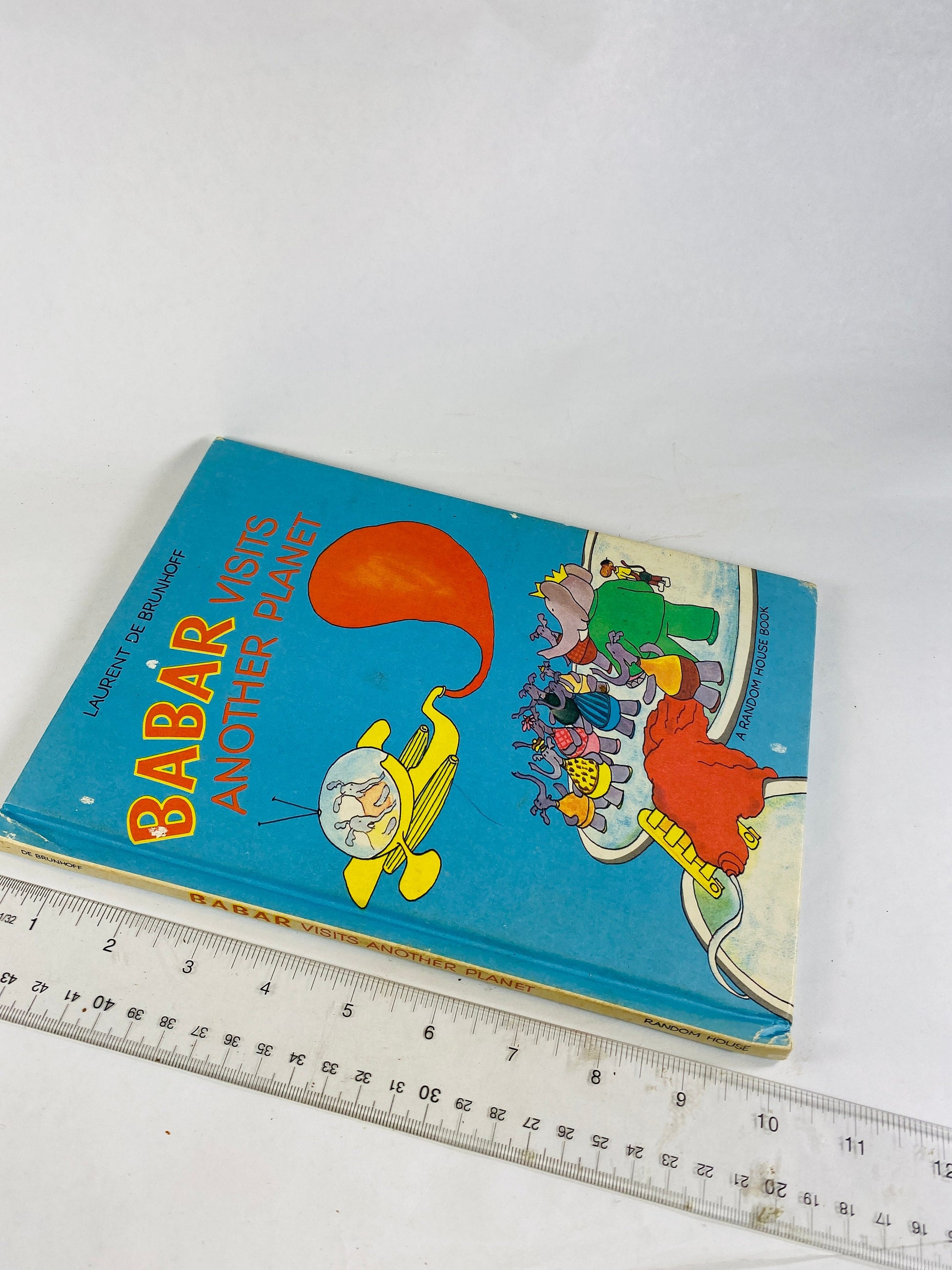 Babar the little elephant Visits another Planet Vintage book circa circa 1972 Laurant de Brunhoff AA Milne Beautiful nursery decor.
