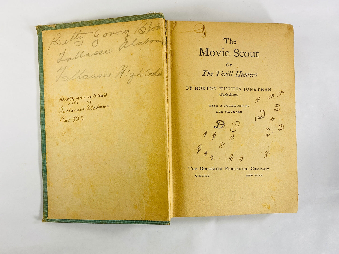 1934 Movie Scout vintage book by Norton Hughes Jonathan about a notorious criminal who escaped from Alcatraz.