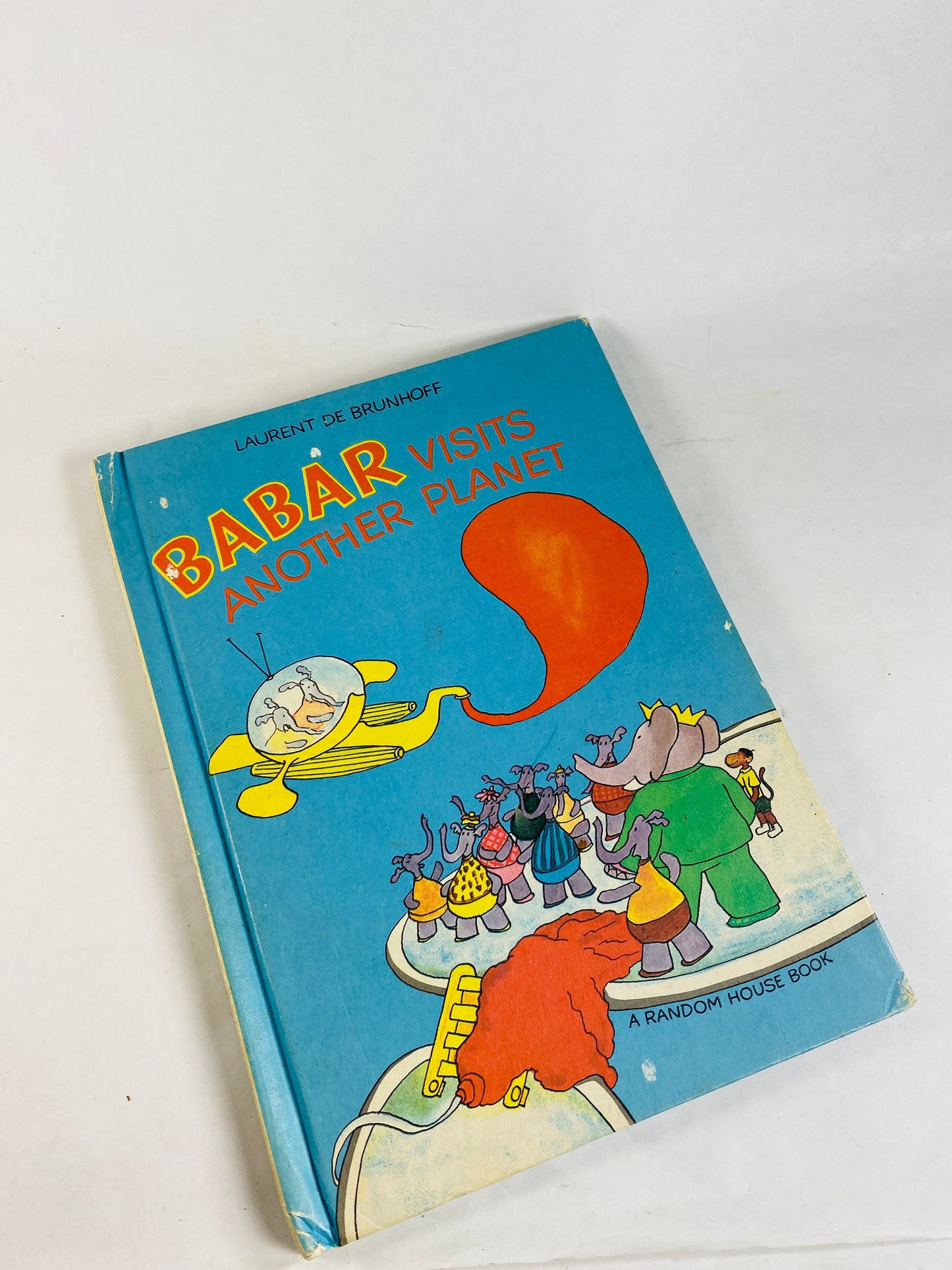 Babar the little elephant Visits another Planet Vintage book circa circa 1972 Laurant de Brunhoff AA Milne Beautiful nursery decor.
