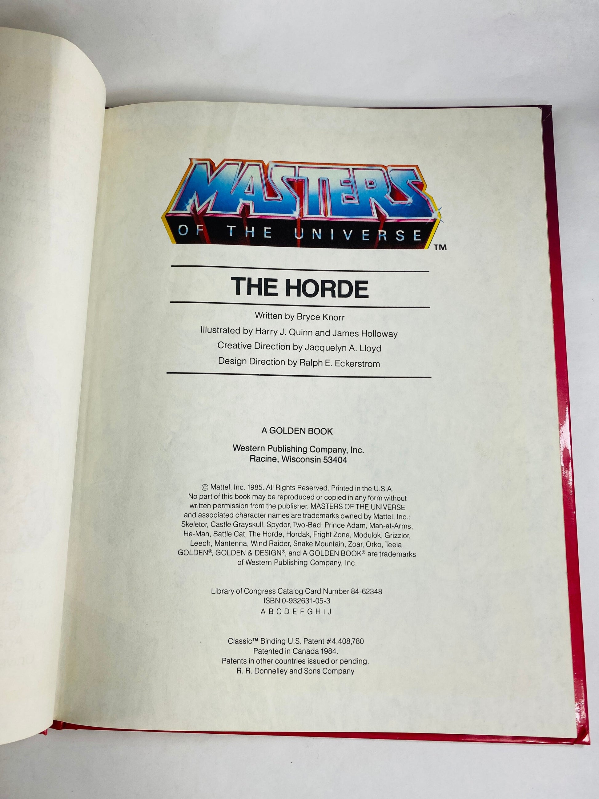 1984 He-Man The Horde First Edition Vintage Mattel Golden book Masters of the Universe superhero Skeletor