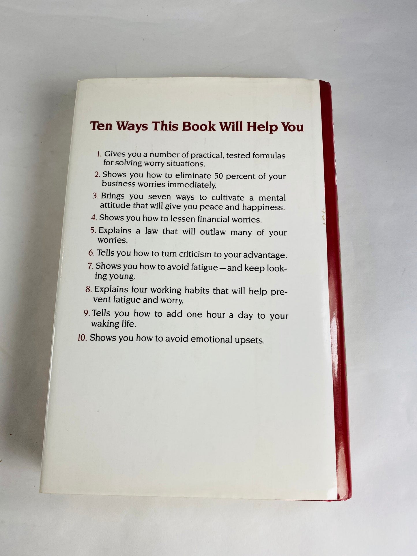 Dale Carnegie How to Stop Worrying and Start Living vintage book circa 1983 Self-Help Mindfulness self care