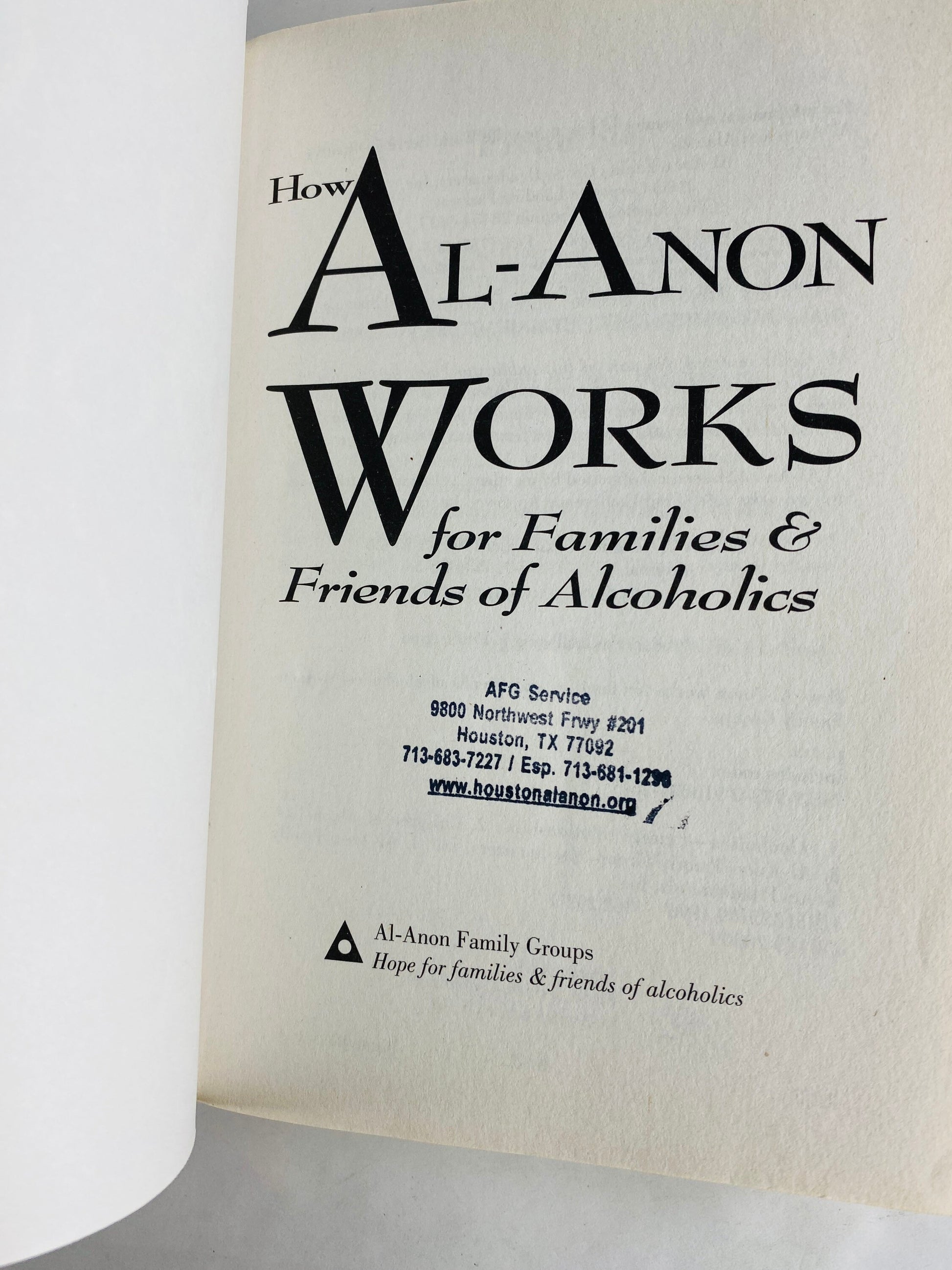 1995 Al-anon Works vintage paperback book Twelve Steps & Twelve Traditions Alcoholics Anonymous Recovery AA sobriety 12 program