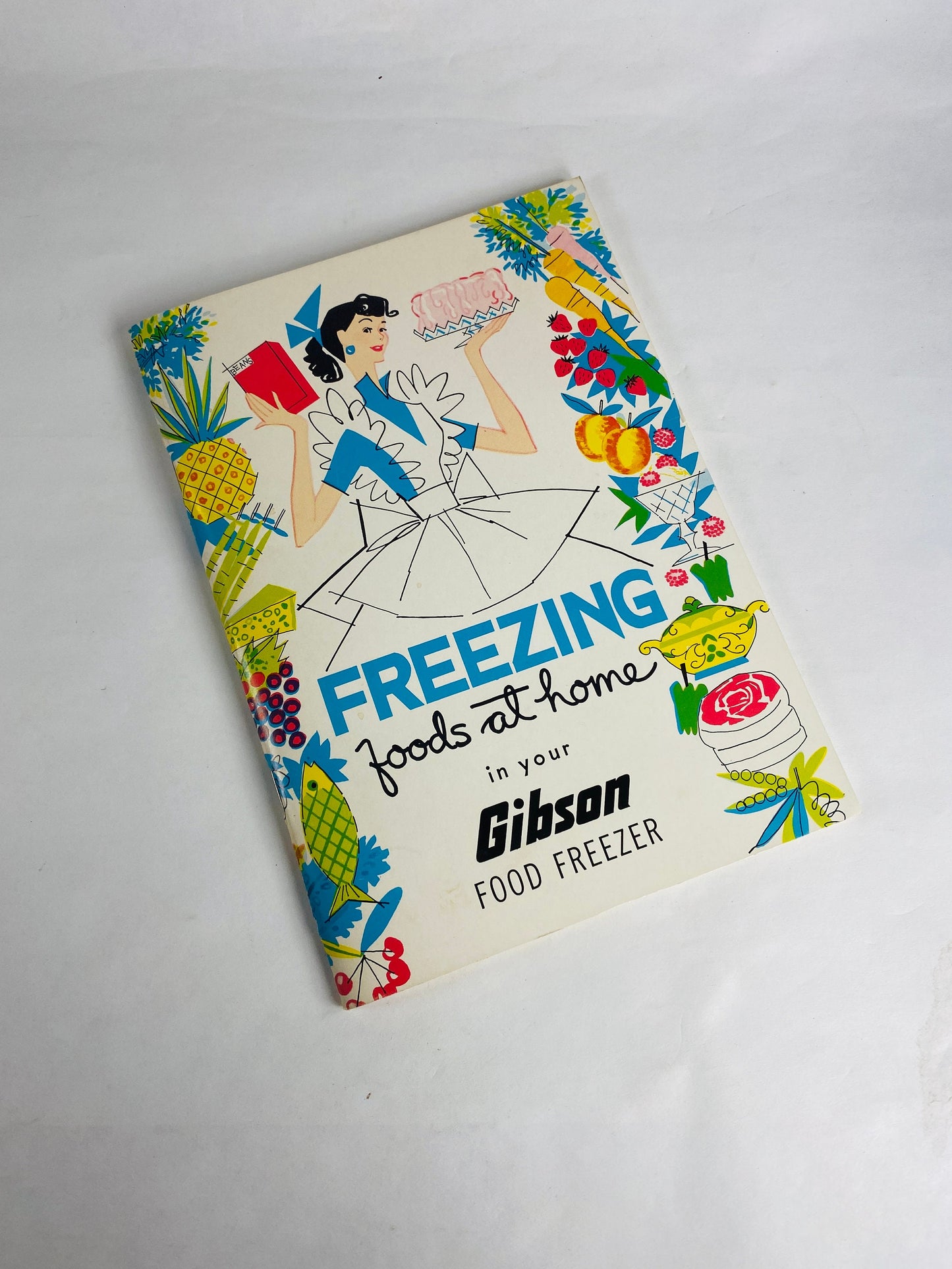 1959 Freezing Foods at Home in your Gibson Freezer vintage Owners Manual Retro kitchen collectible