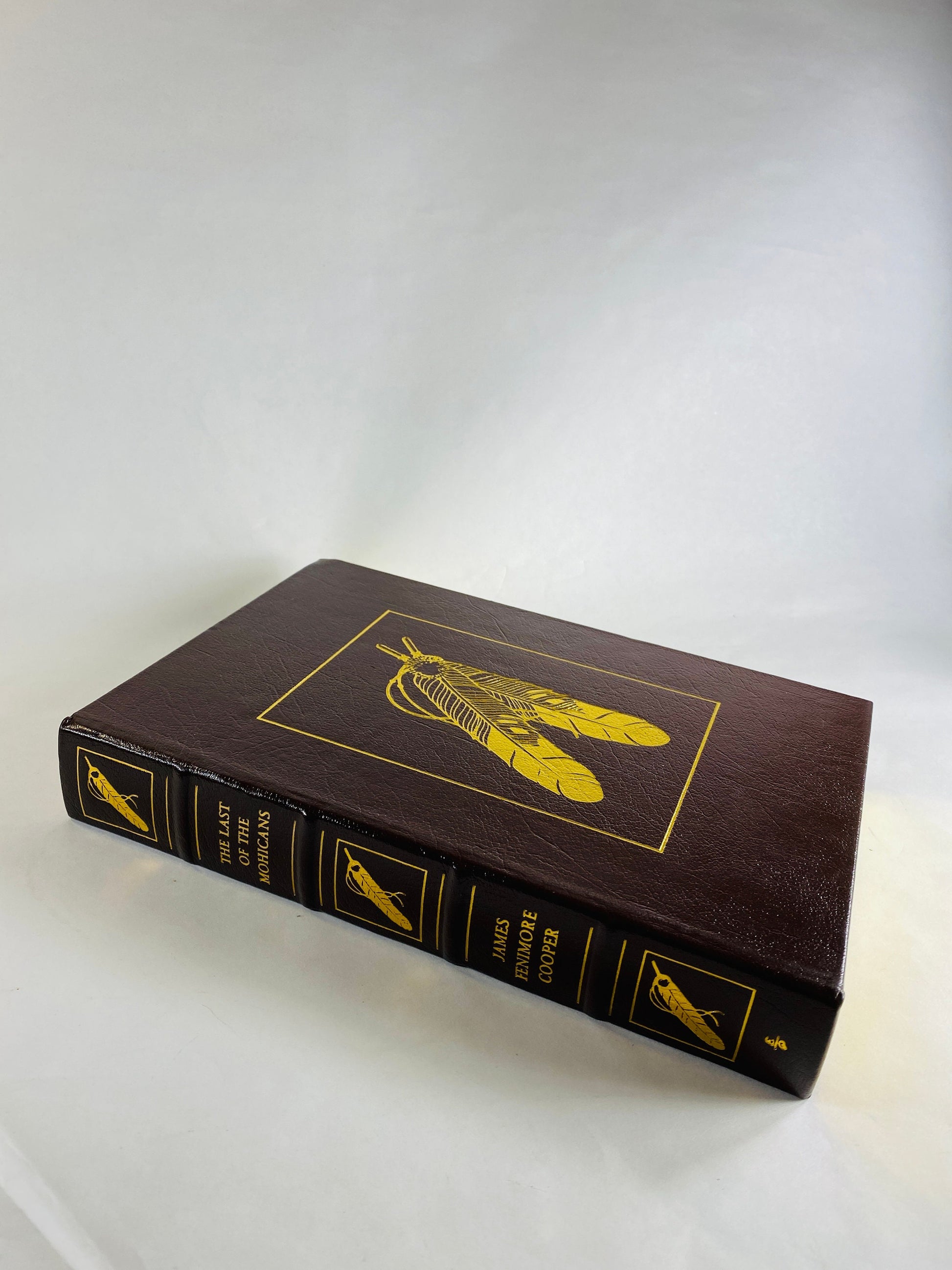 1978 Last of the Mohicans GORGEOUS Vintage Easton Press brown leather book by James Fenimore Cooper gold embossing French and Indian War