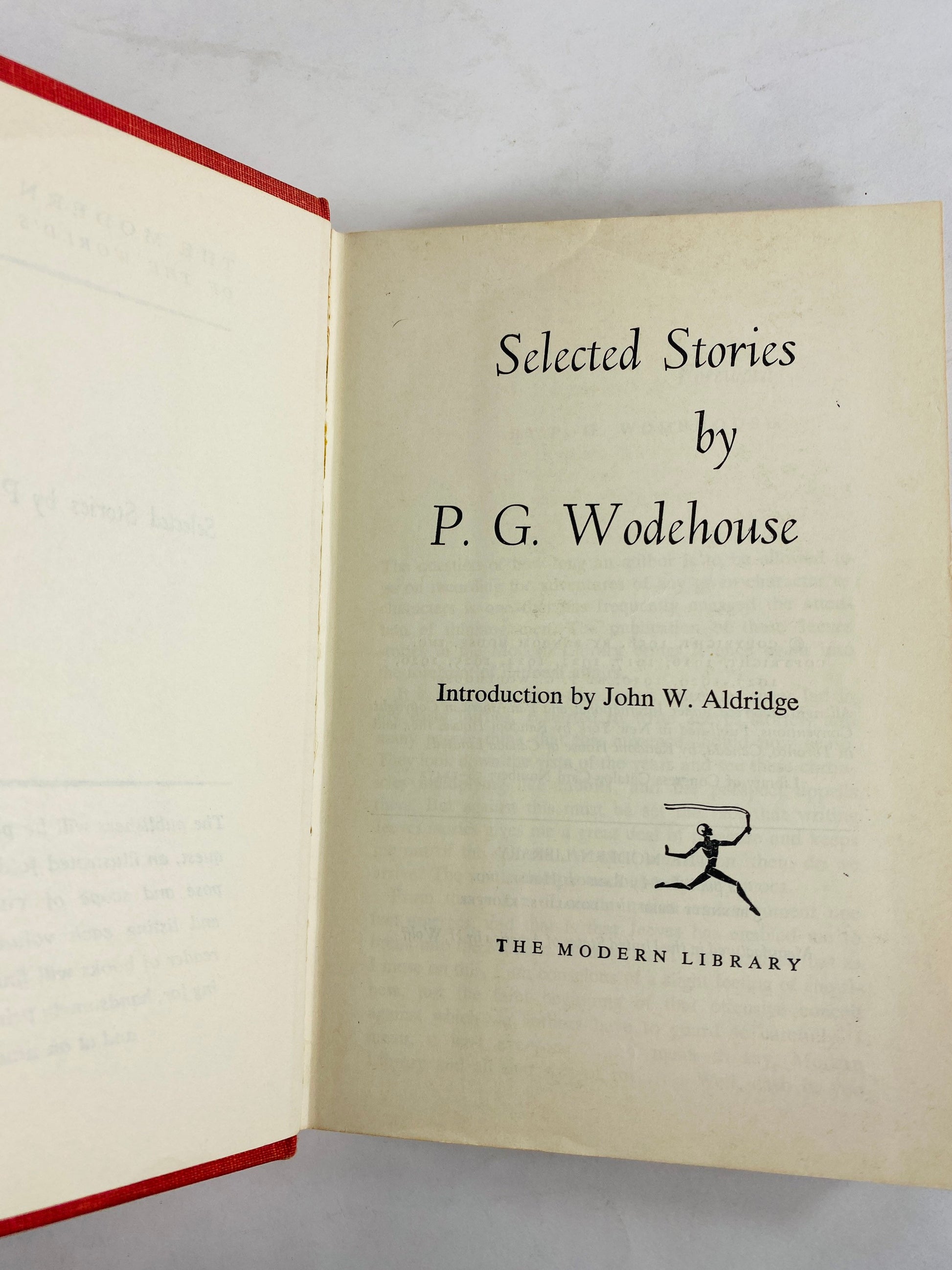 PG Wodehouse short stories which served as basis for a series of Broadway musical comedies Vintage Modern Library Book circa 1948