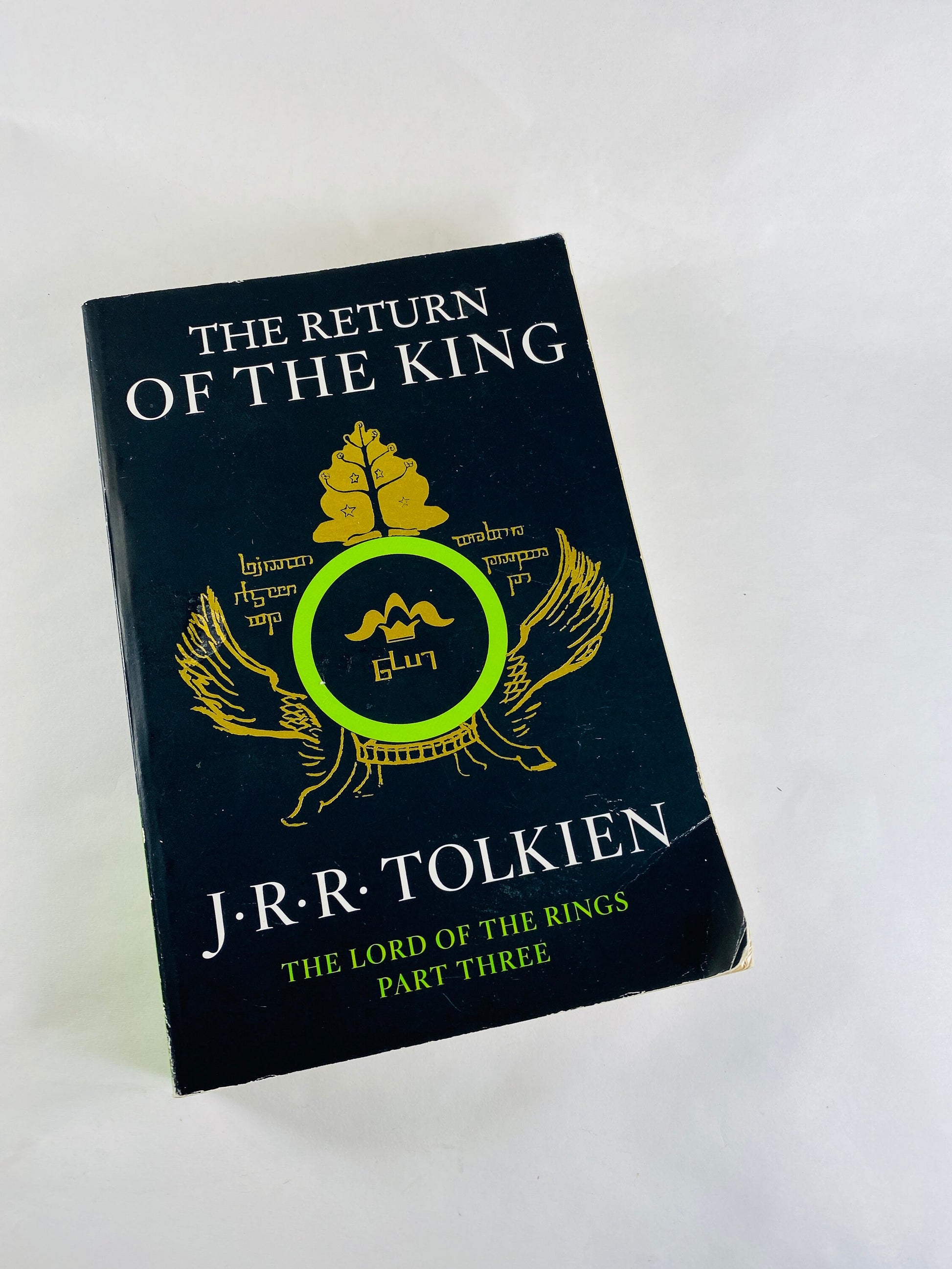 JRR Tolkien vintage paperback books Return of the King Two Towers Lord of the Rings series Mariner edition contains bonus info