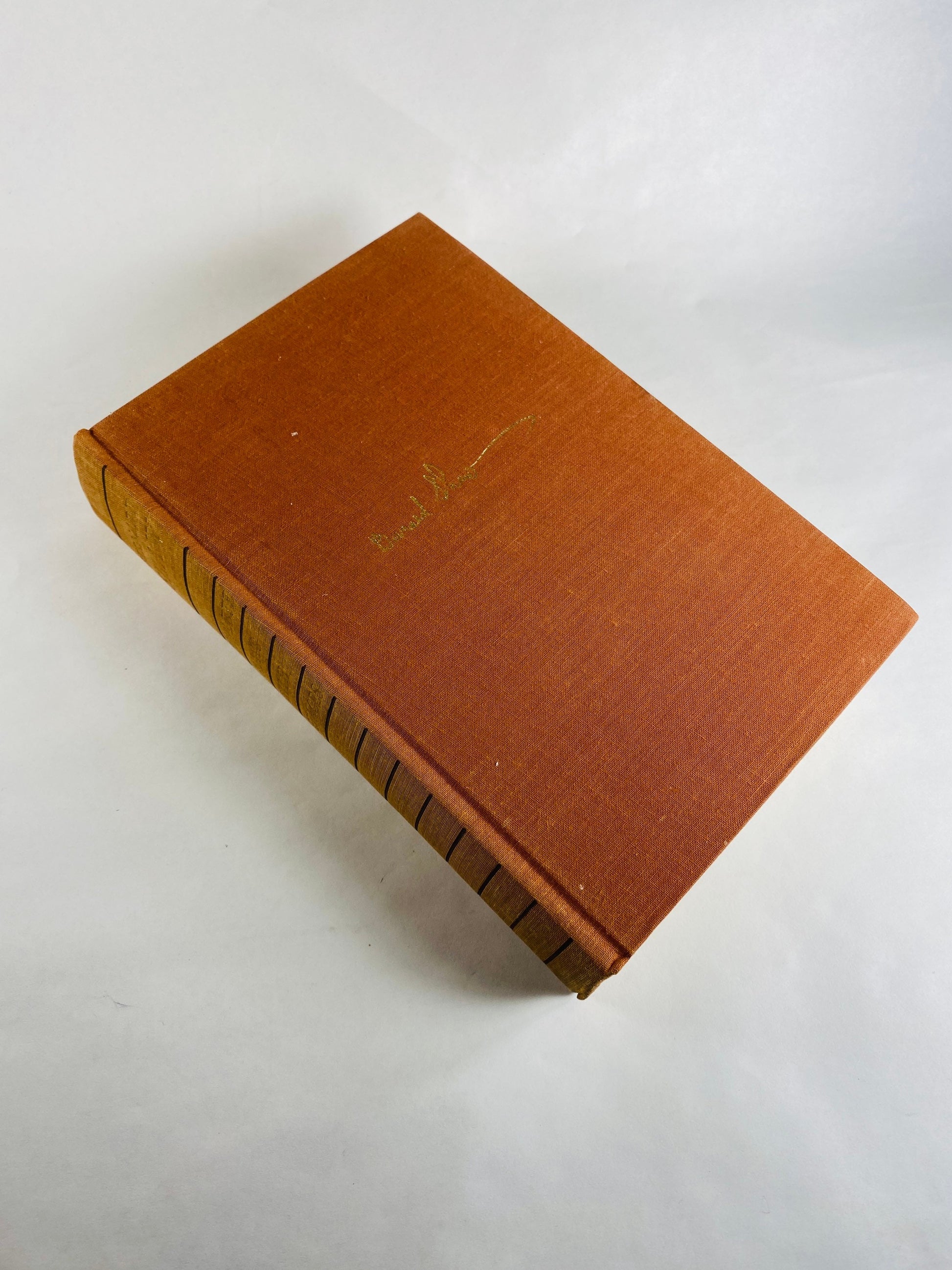 1962 George Bernard Shaw vintage book of plays Theatre burnt orange bookshelf decor