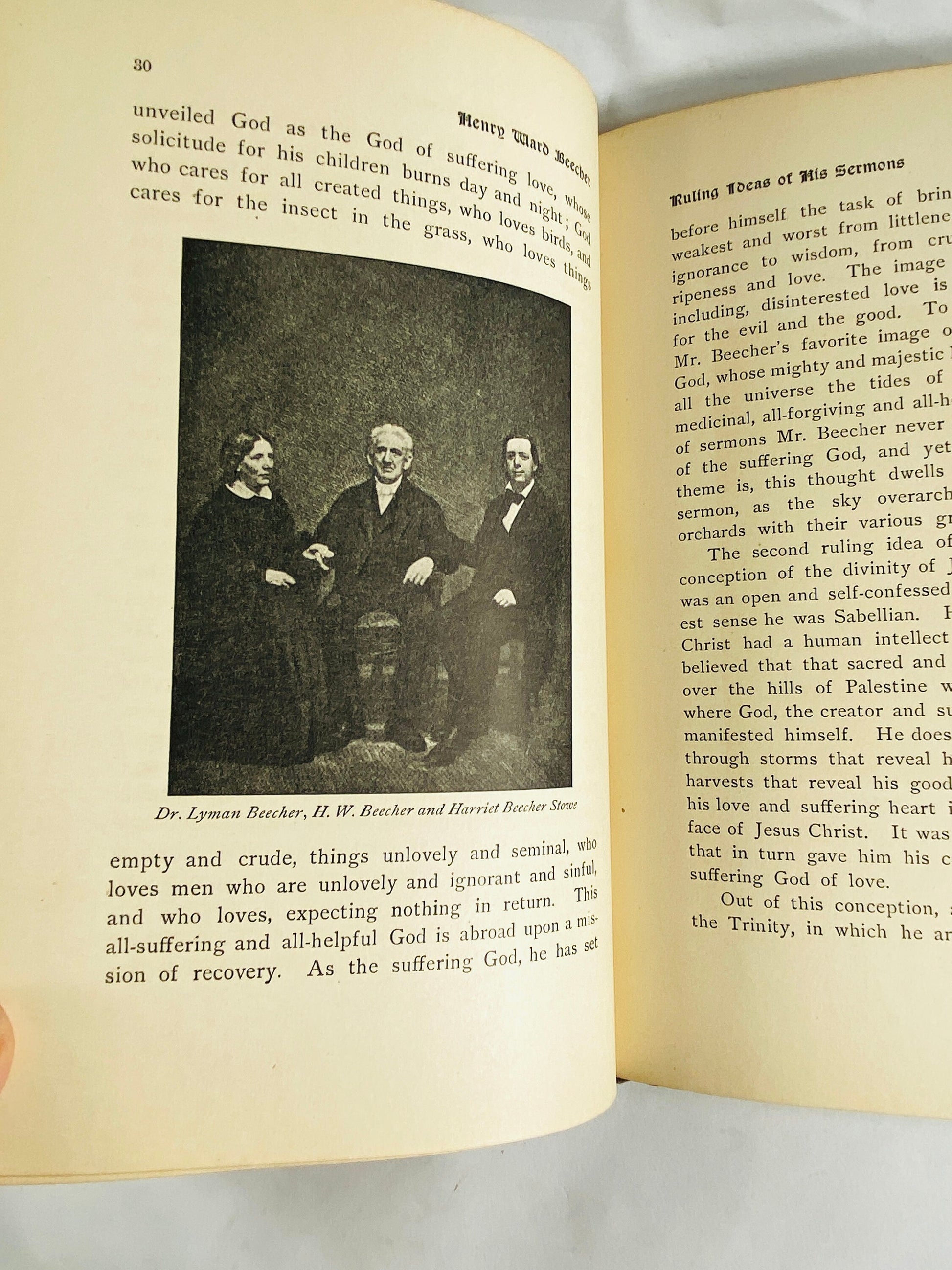 Henry Ward Beecher biography brother of Harriet Beecher Stowe, author of Uncle Tom's Cabin Vintage book by Tewksbury circa 1904 Civil War