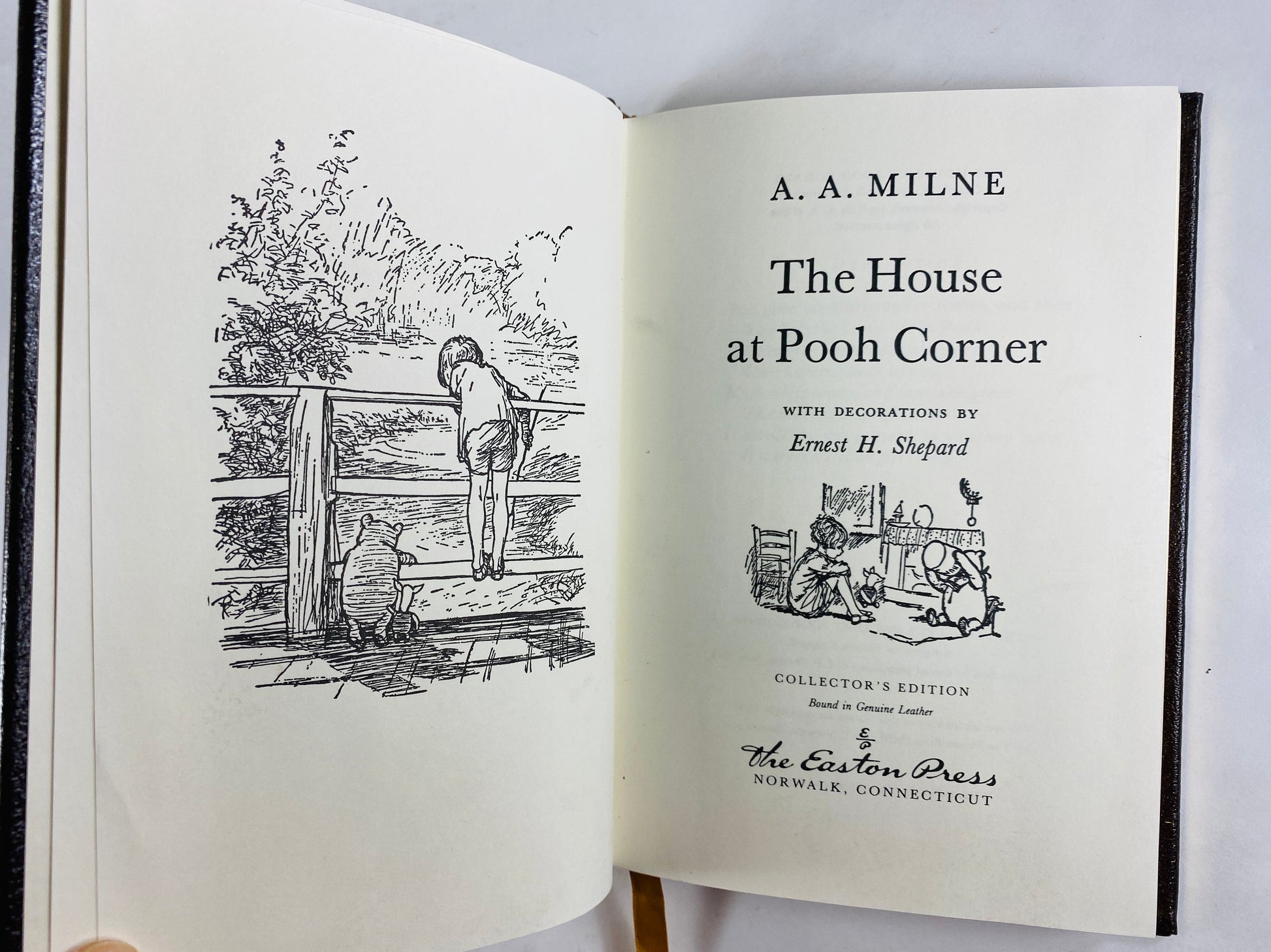 House at Pooh Corner vintage Easton Press Winnie the Pooh book AA Milne GORGEOUS LEATHER bound Children's Roo Piglett Christopher Robin