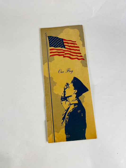 1971 Anin Flag Manufacturer advertising booklet featuring new Columbus Day Military vintage veteran gift.