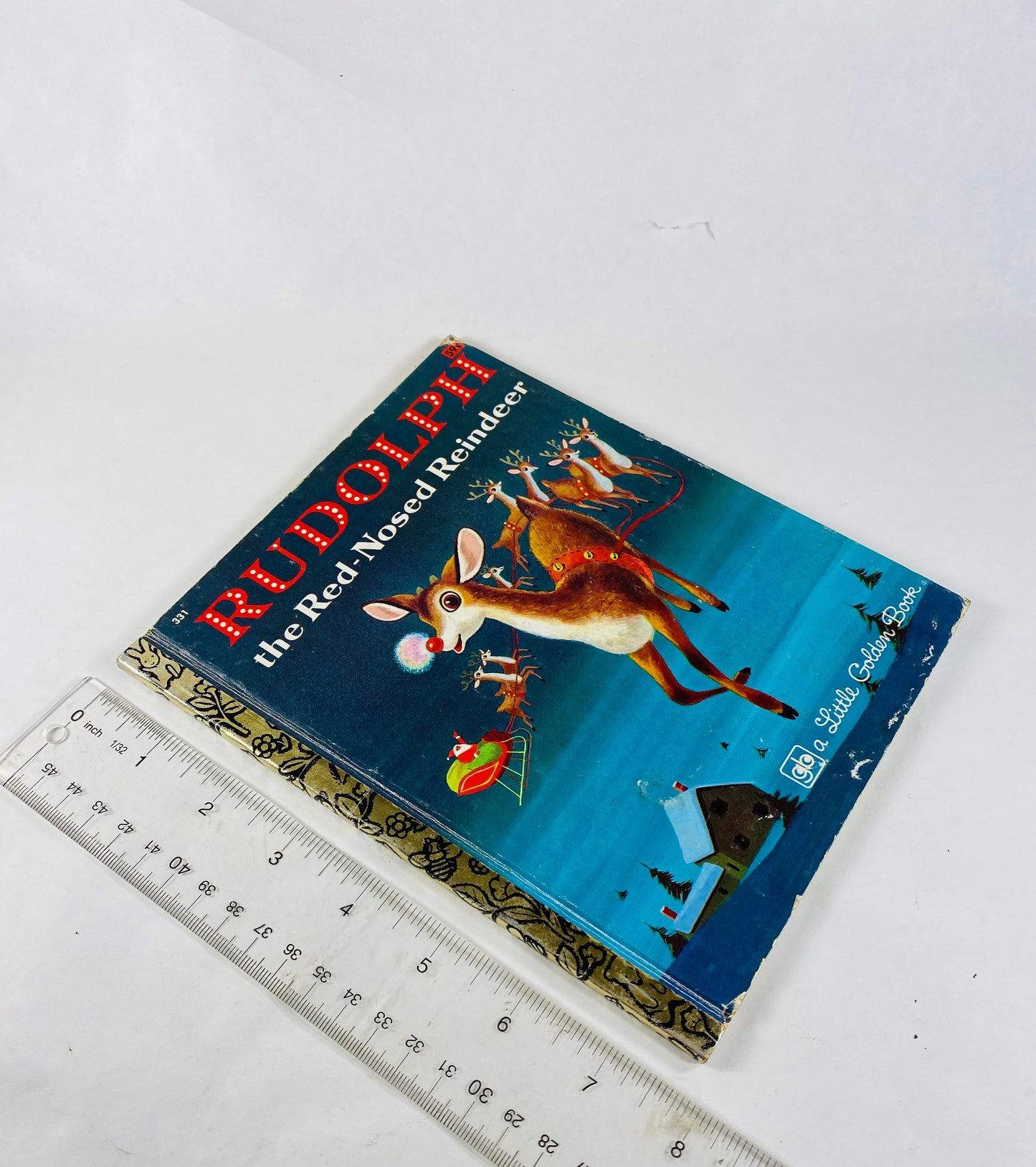 Rudolph the Red-Nosed Reindeer vintage Little Golden Book circa 1979 Children's stocking stuffer Santa Frosty. Darrell Baker