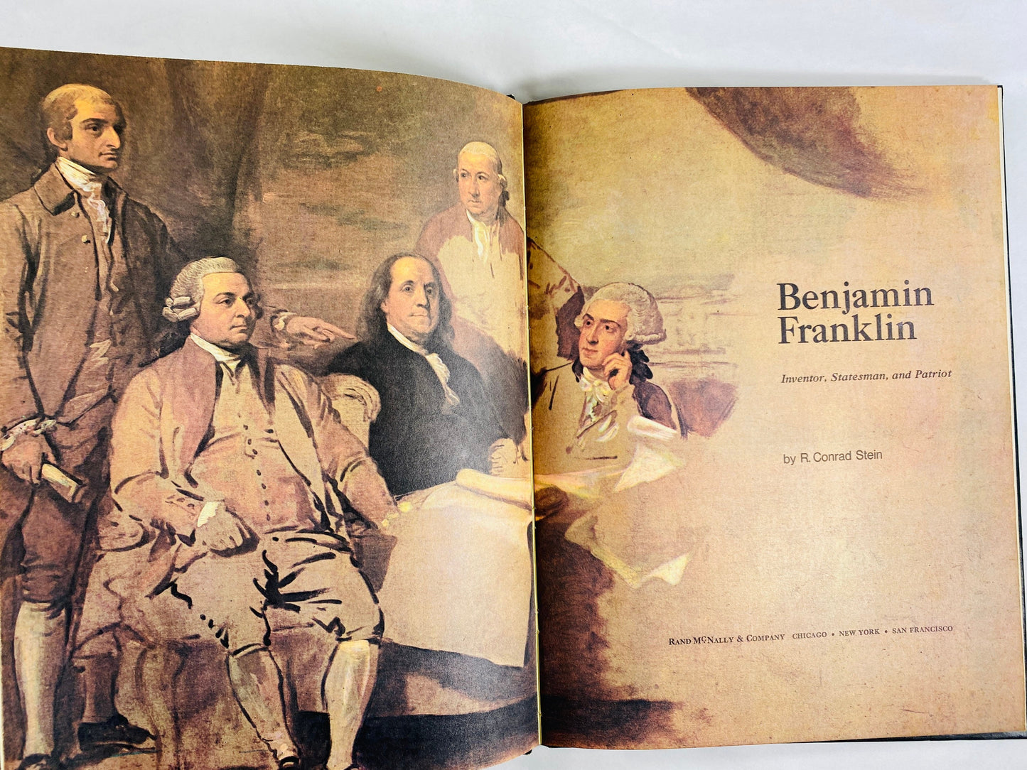 Benjamin Franklin vintage illustrated children’s book circa 1972 by R Conrad Stein Disabled Veterans of America