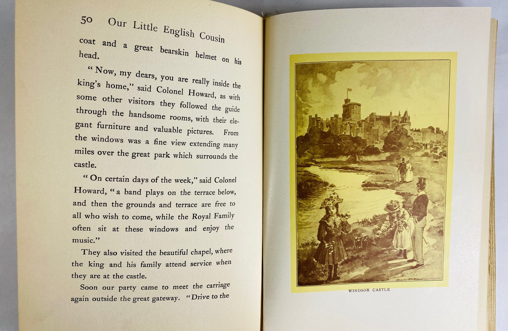 Our Little English Cousin vintage book circa 1907 by Blanche McManus GORGEOUS illustrations! Antique