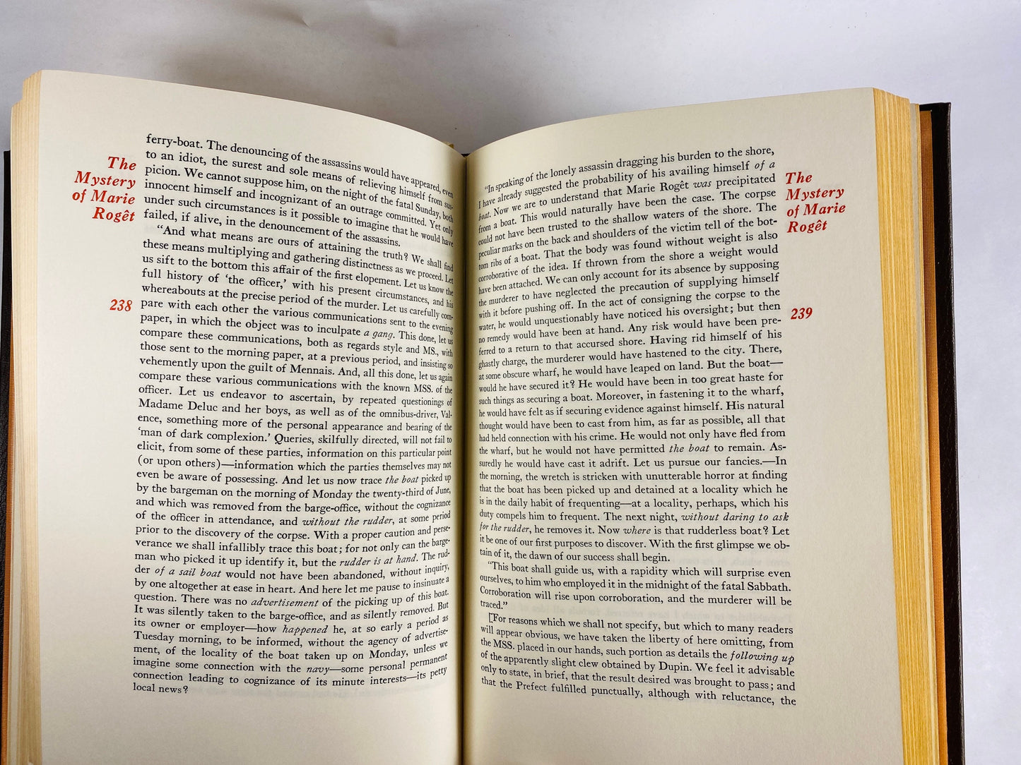 Edgar Allan Poe Easton Press vintage poetry book circa 1975 Beautiful brown leather binding with gold leaf embossing